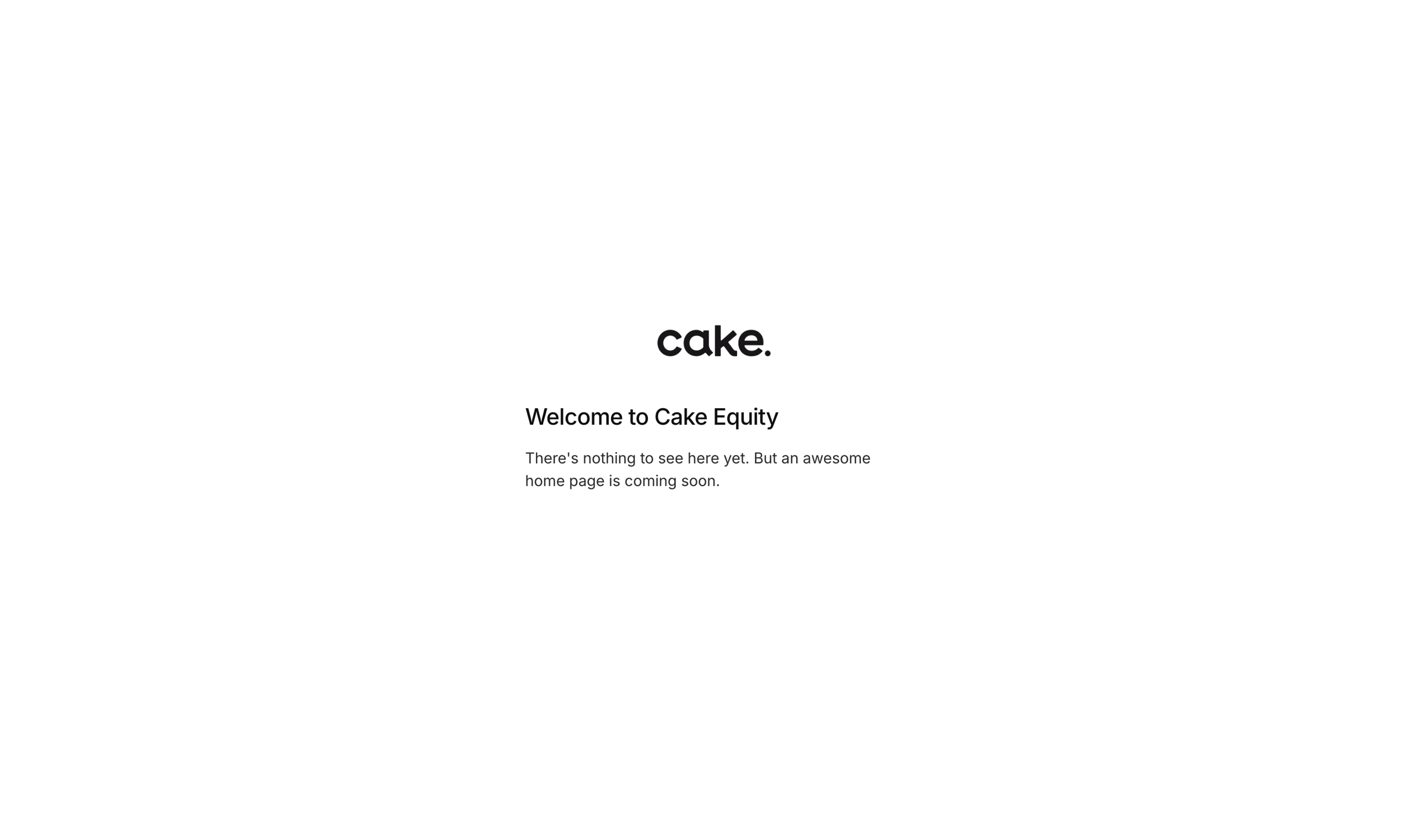 Cake - Home | Cake Equity screen