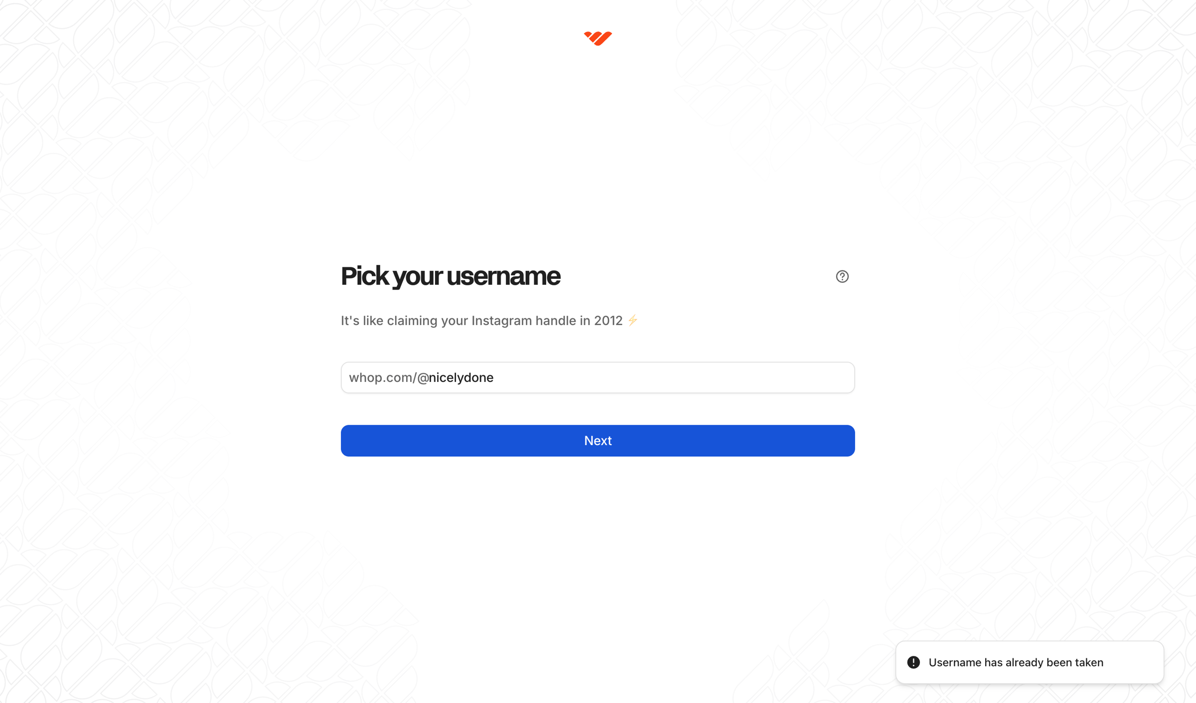 Whop - Home | Whop screen
