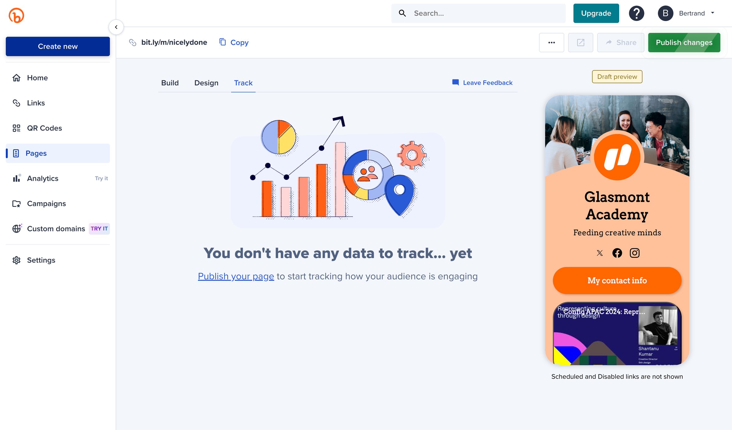 Bitly - Bitly | Bitly Page screen