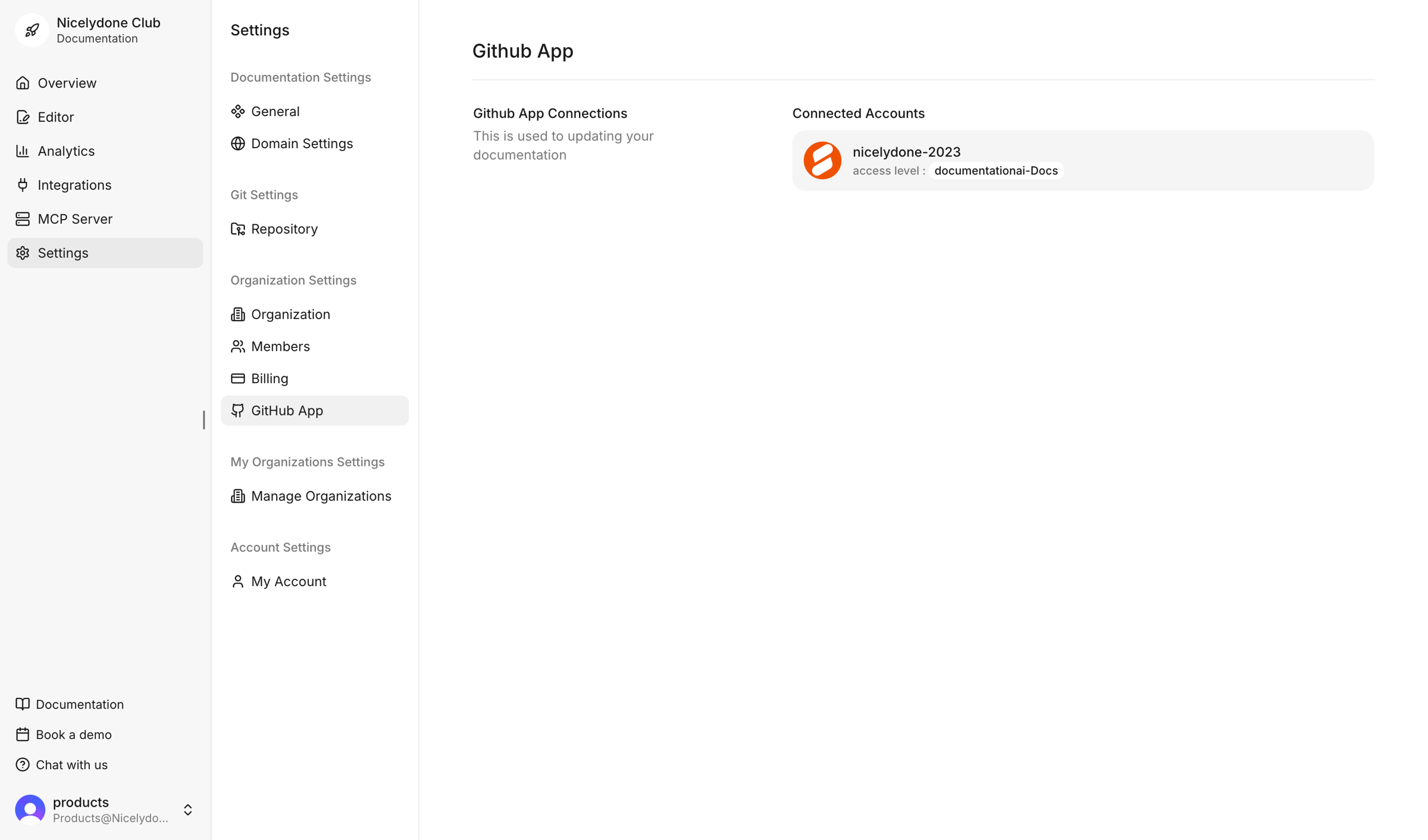Documentation.AI - Dashboard - Documentation.AI screen