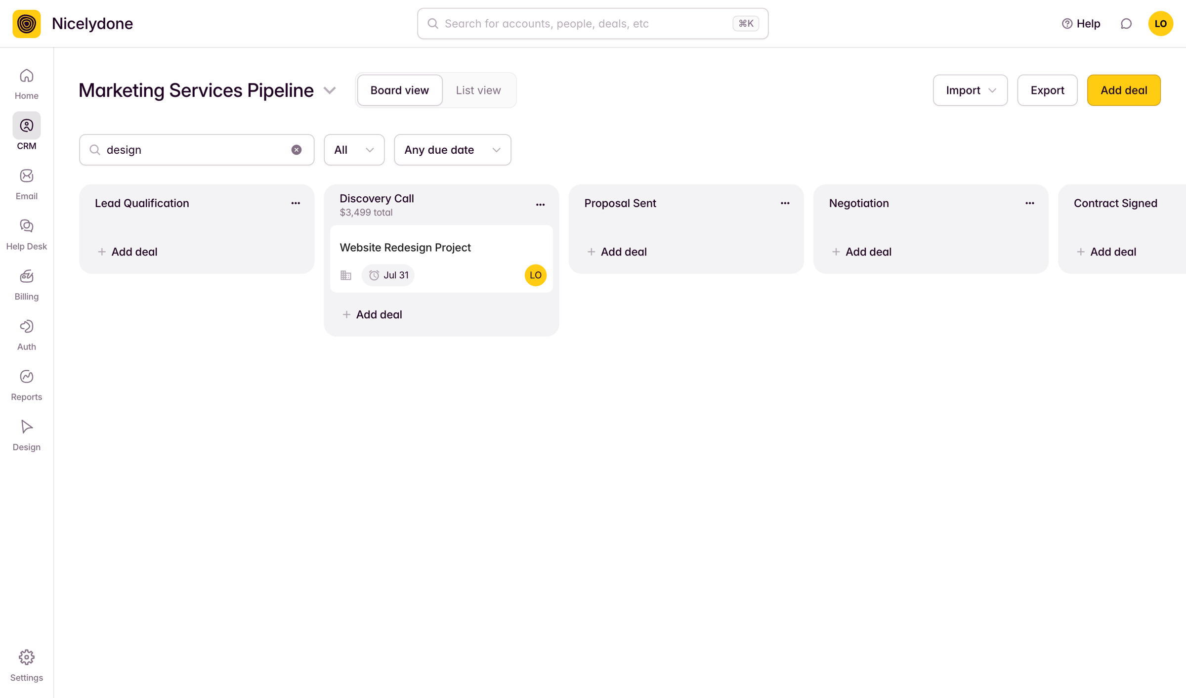 Outseta - View Pipeline screen