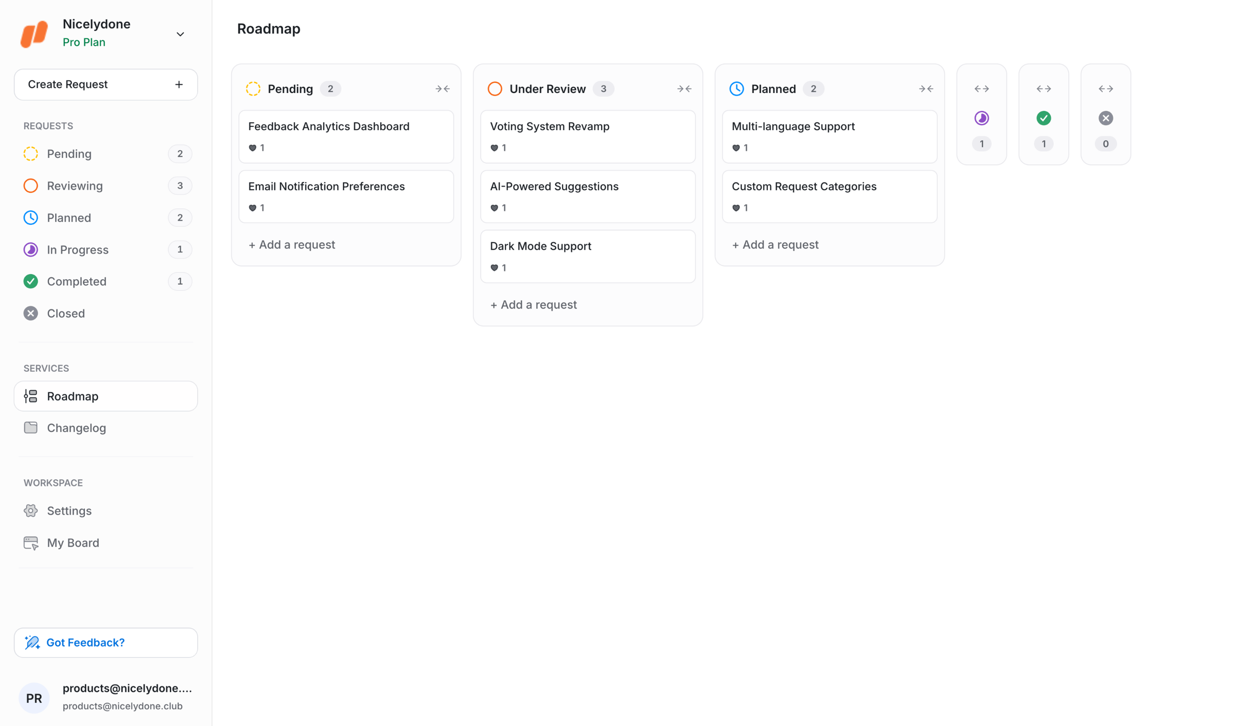 UserJot - Roadmap | UserJot screen