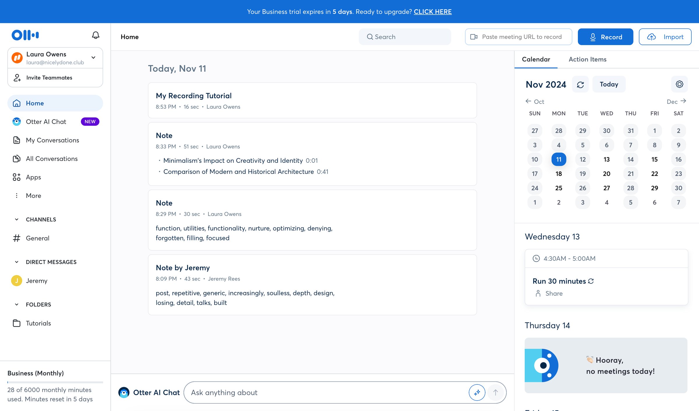 Otter - Otter Voice Meeting Notes - Otter.ai screen