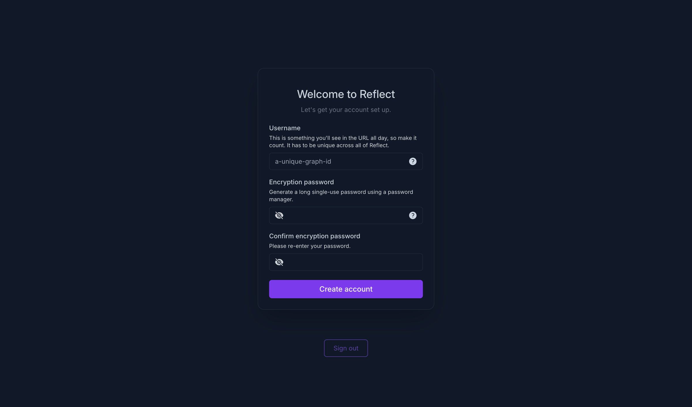 Reflect screen