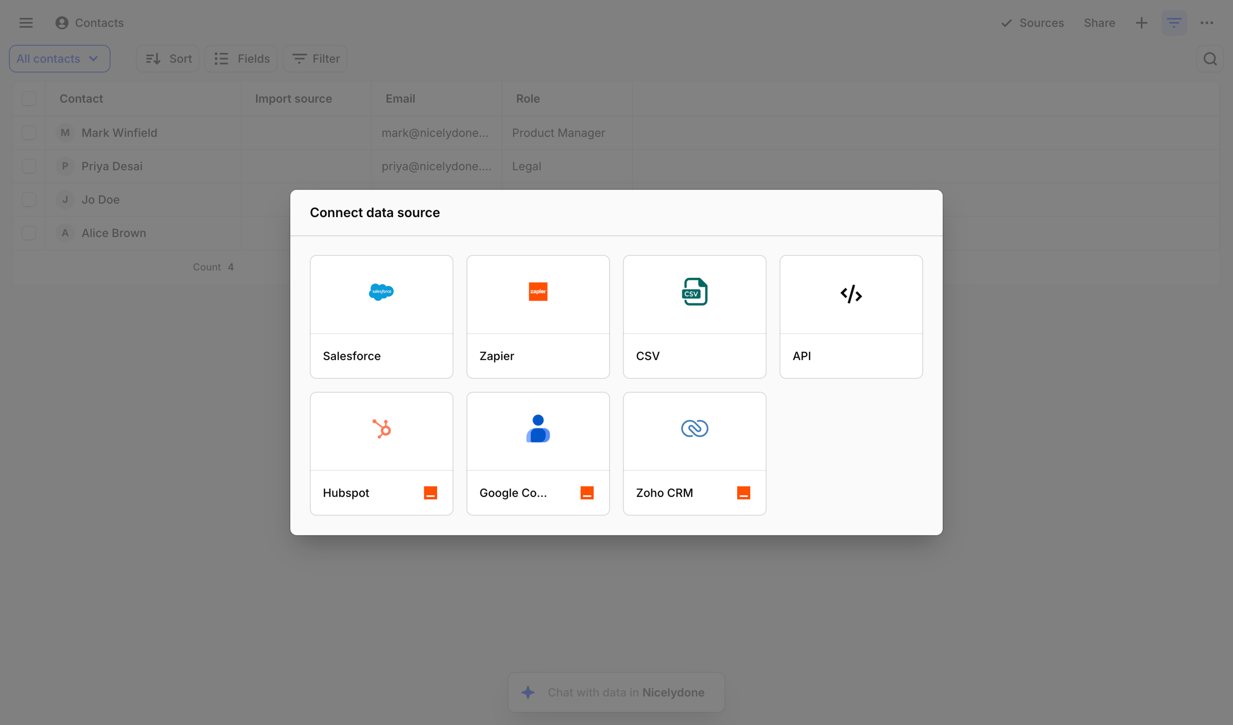 Dovetail - Contacts – Dovetail screen