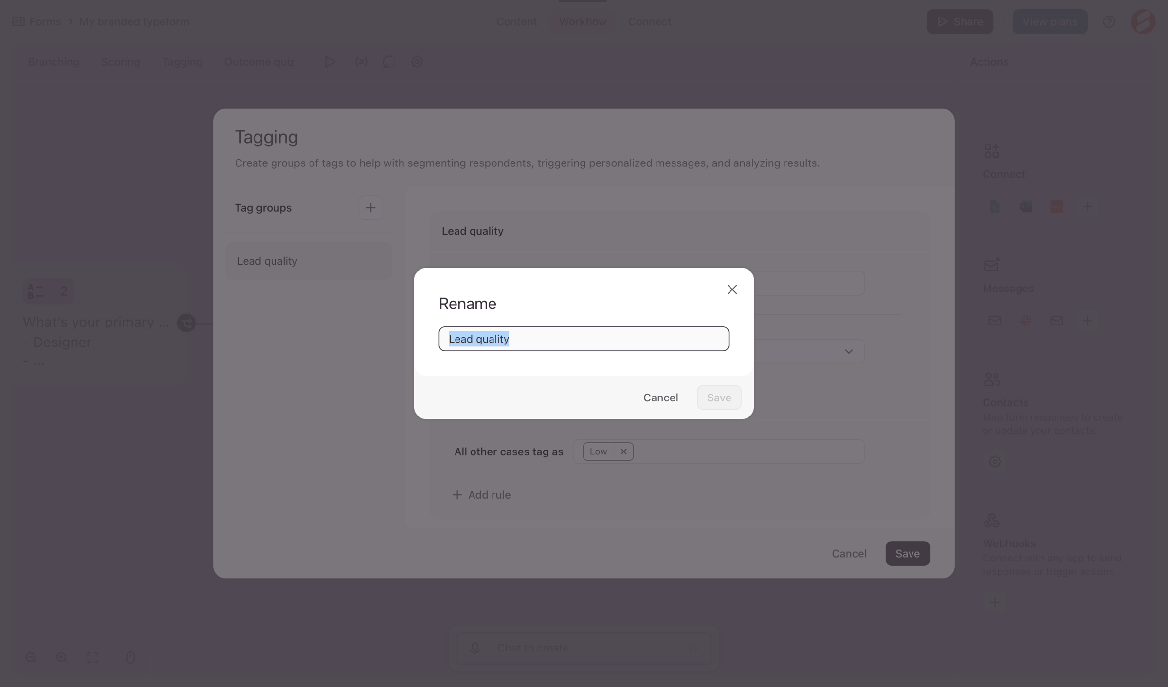 Typeform - Typeform - Create screen