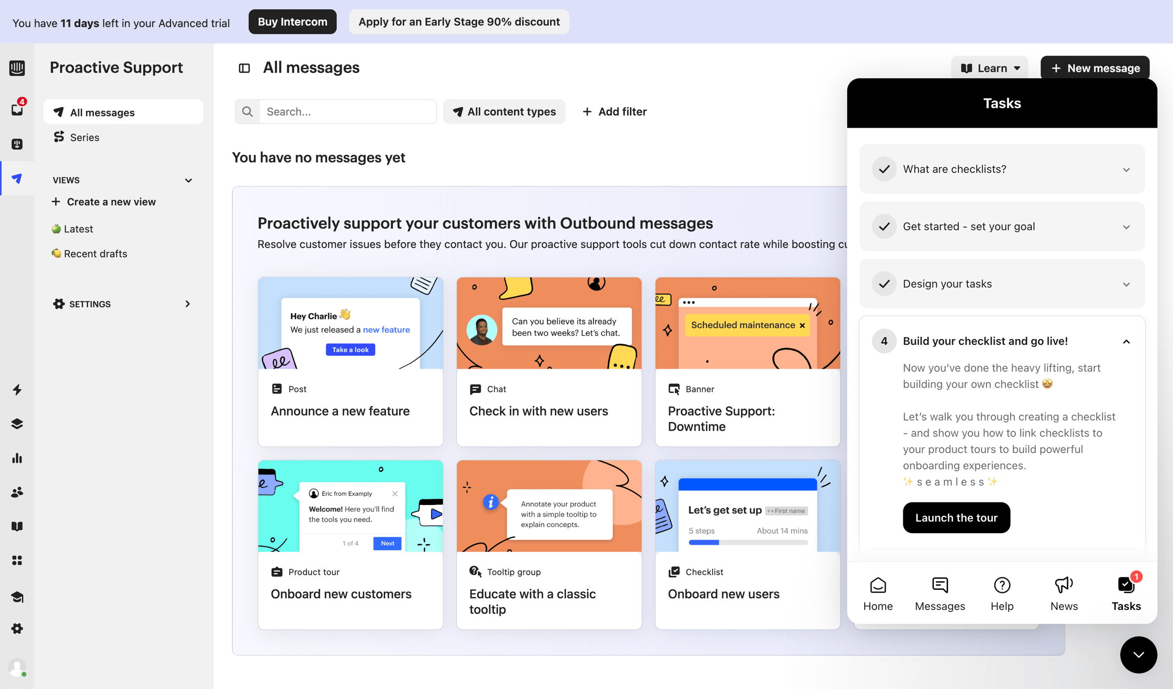 Intercom - All Messages | Nicelydone Intercom screen