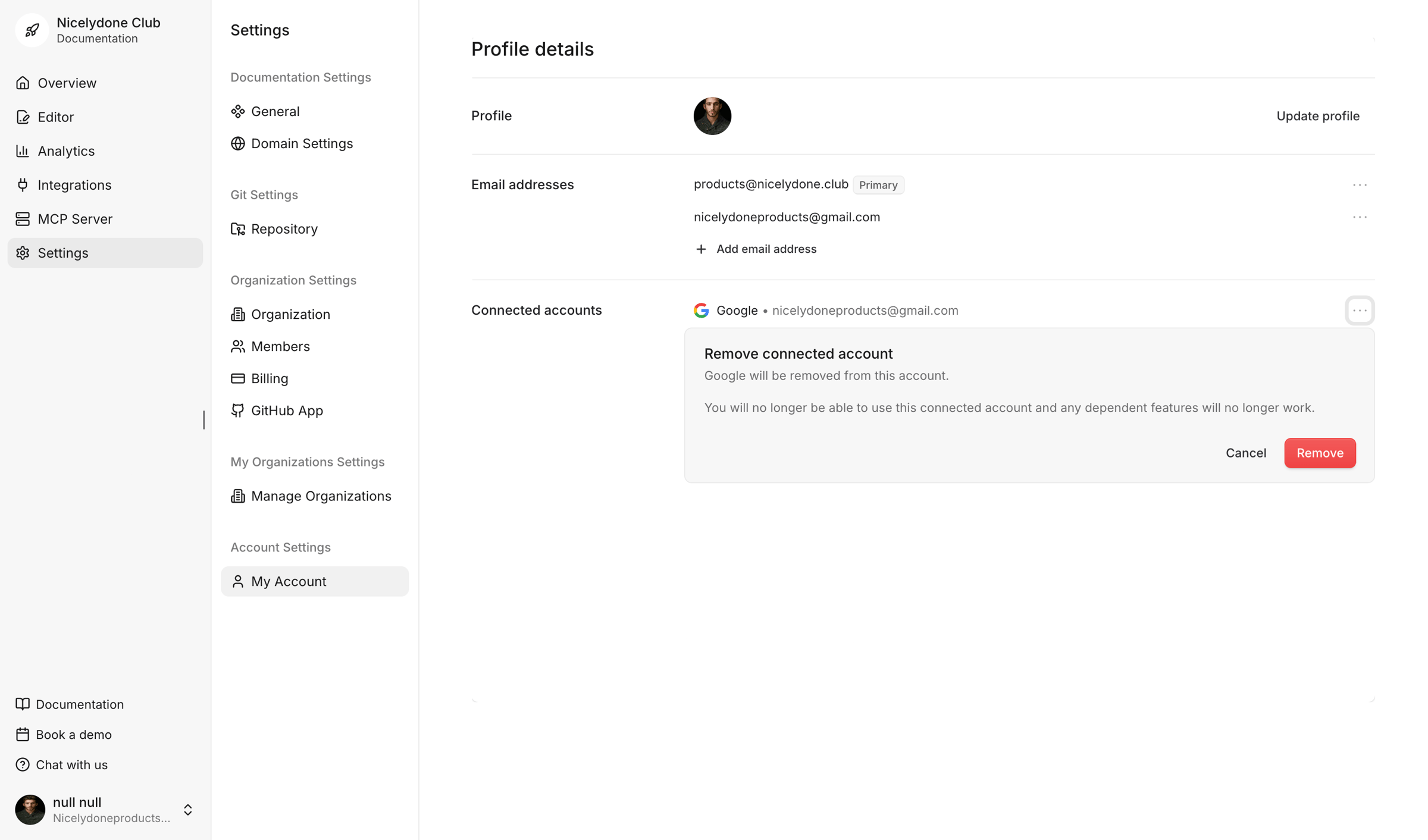 Documentation.AI - Dashboard - Documentation.AI screen