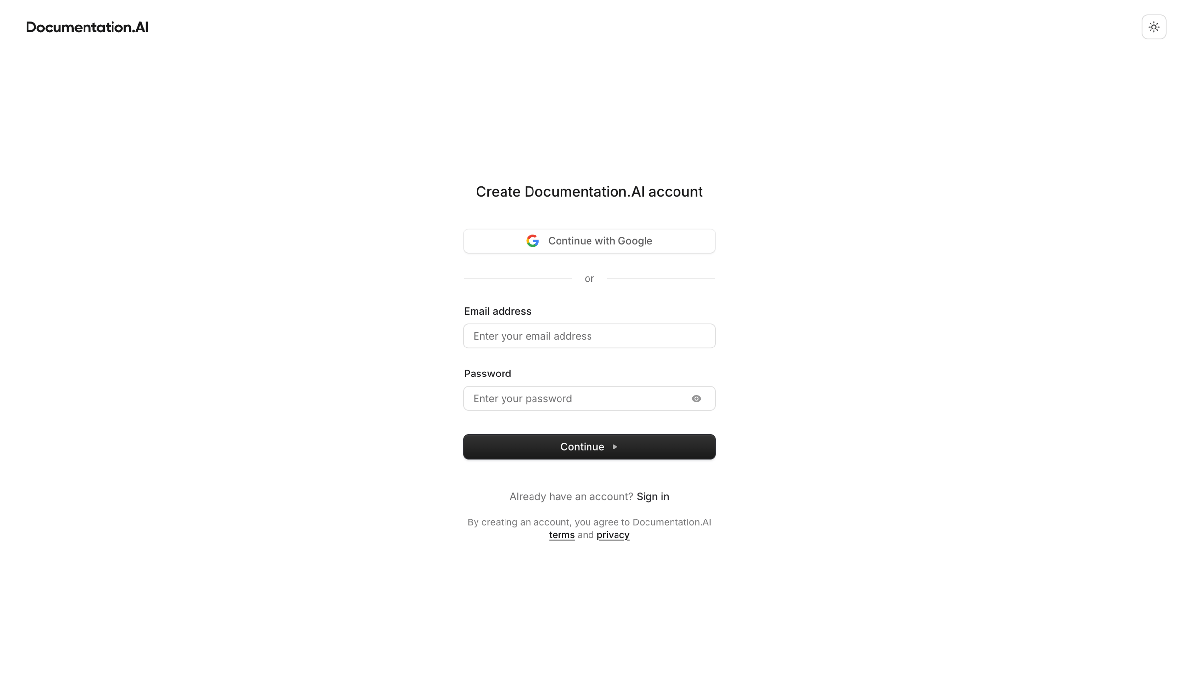 Documentation.AI - Dashboard - Documentation.AI screen