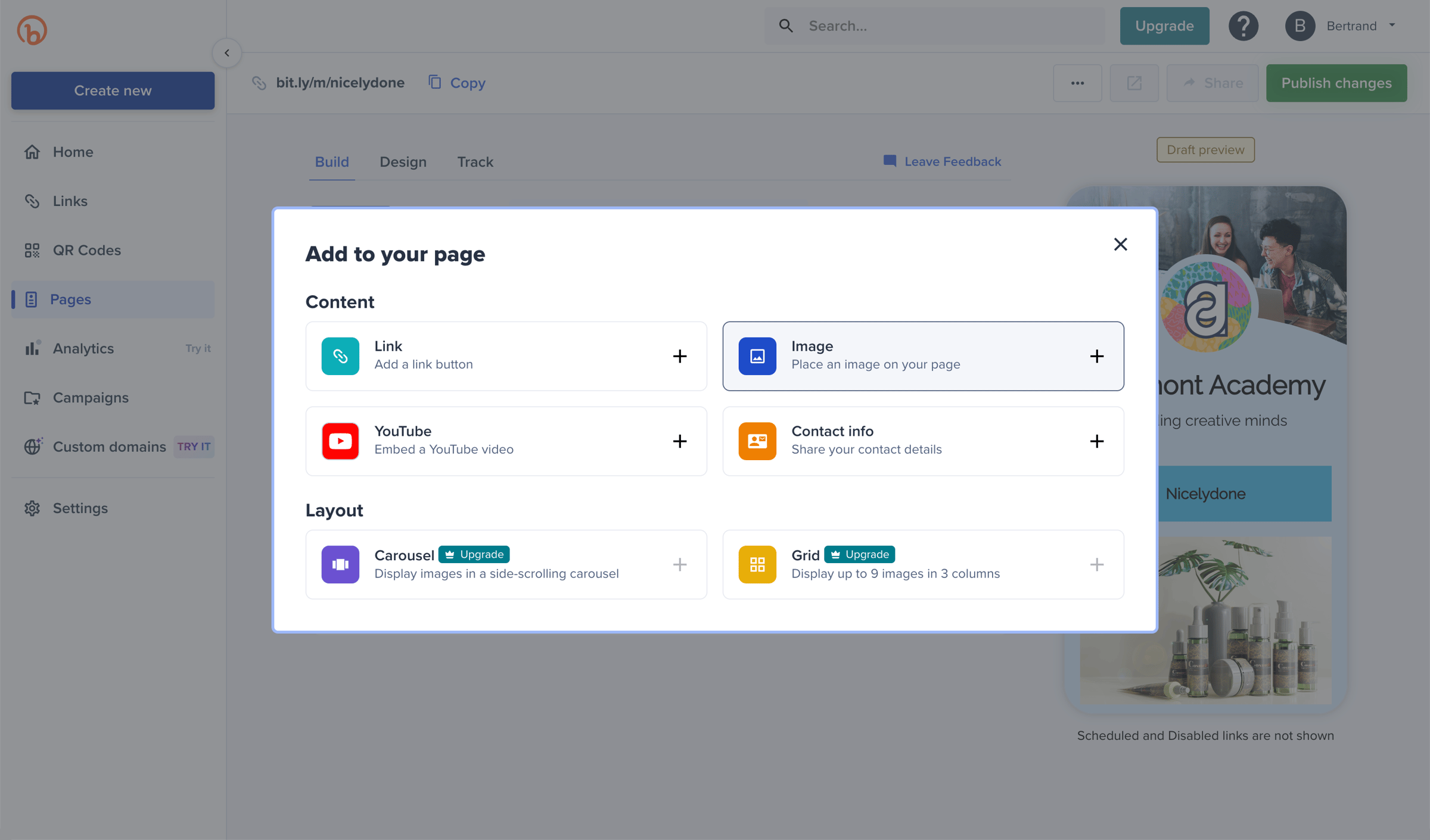 Bitly - Bitly | Bitly Page screen