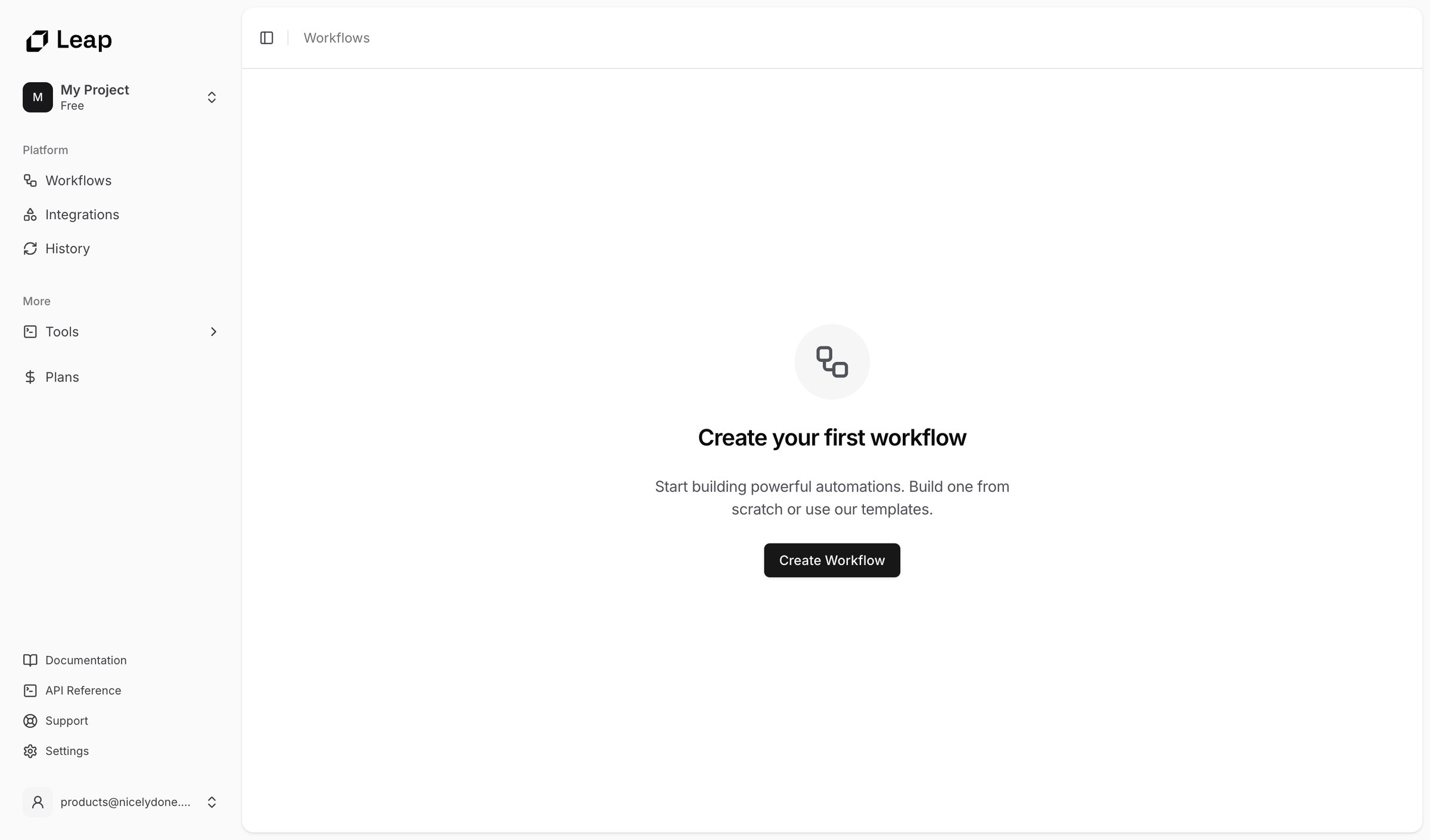 Leap - Leap AI | Automate any workflow with AI screen