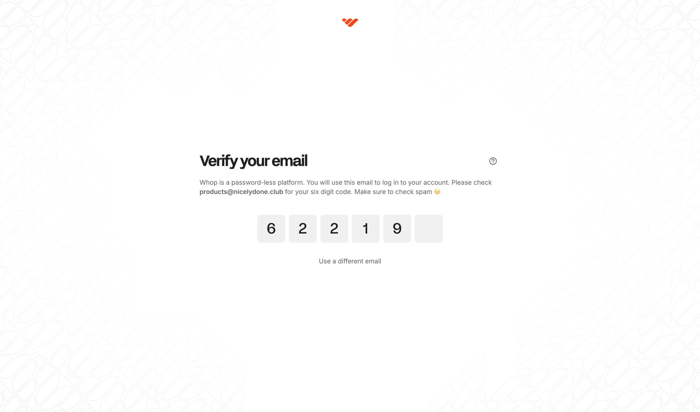 Whop - Home | Whop screen