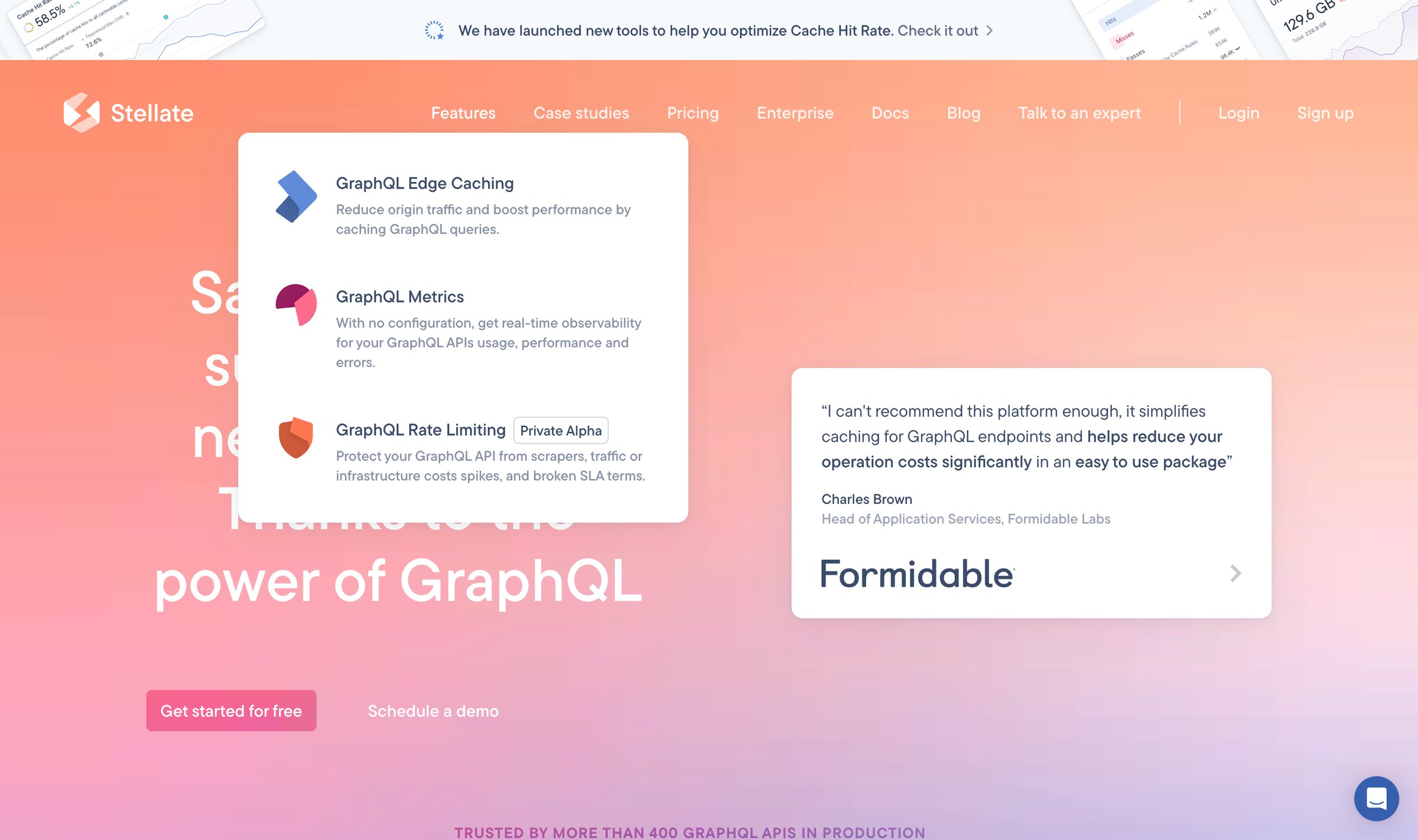 Stellate - Stellate - The GraphQL Edge Caching Company screen