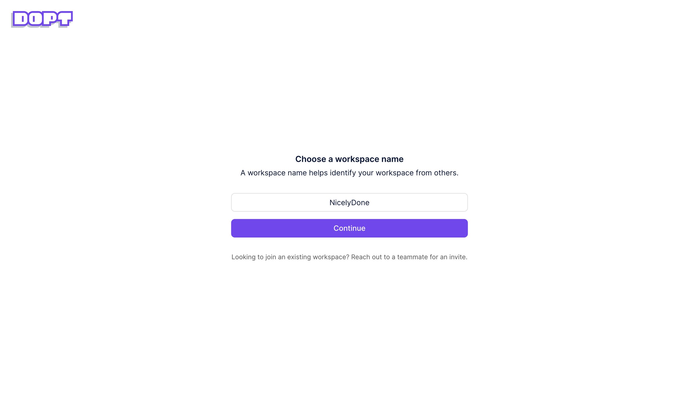 Dopt screen