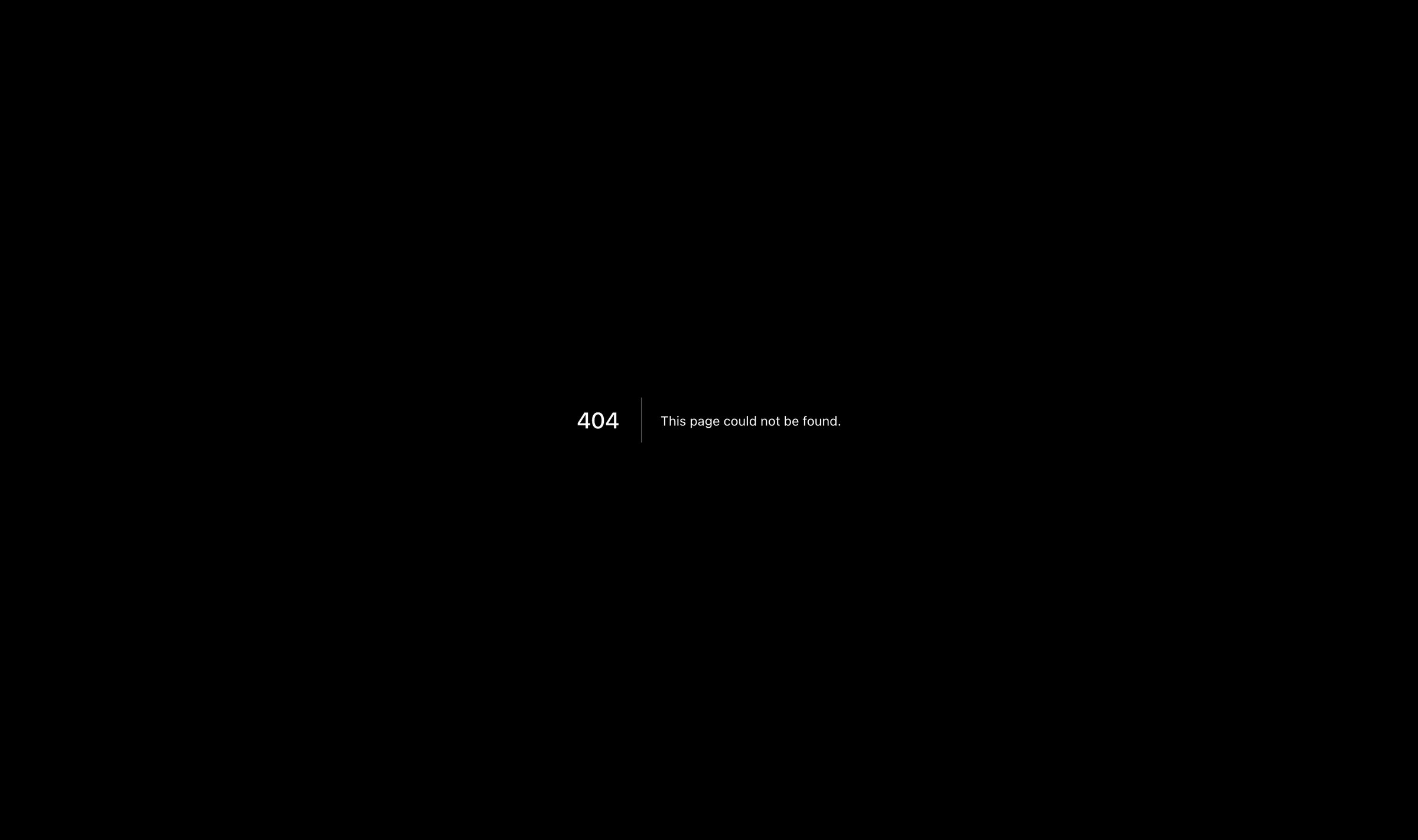 Dopt - 404 This page could not be found screen
