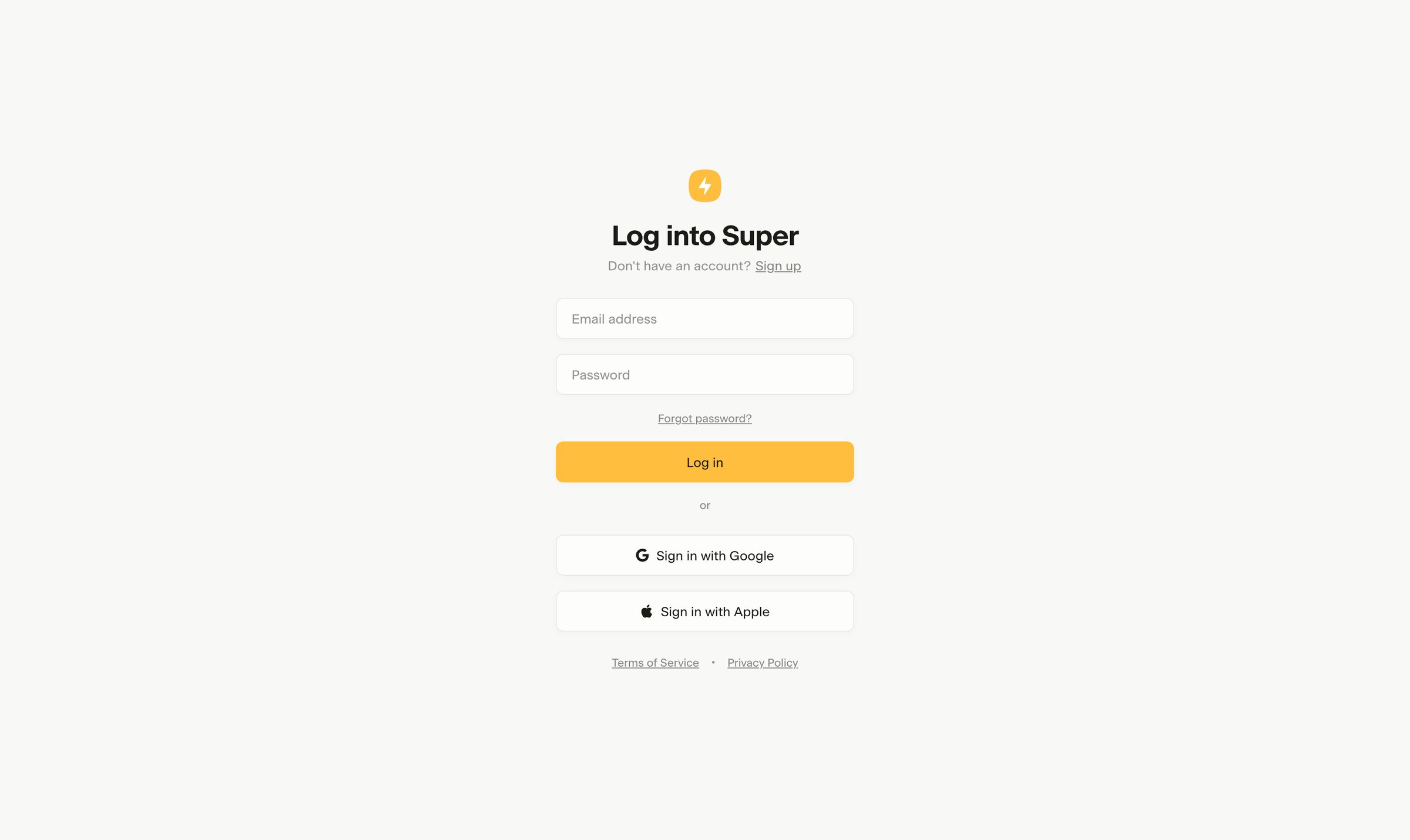 Super - Super App screen