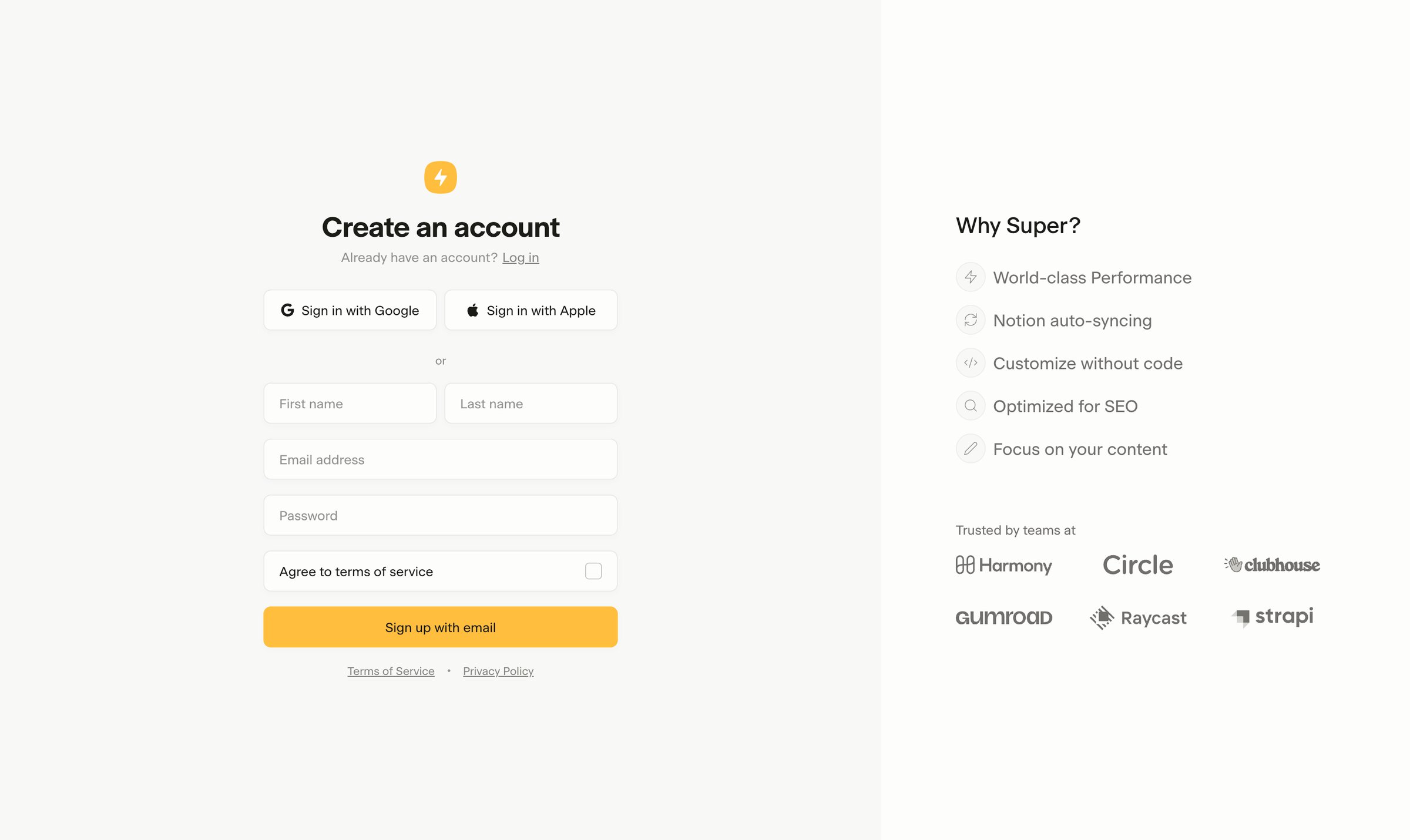 Super - Super App screen