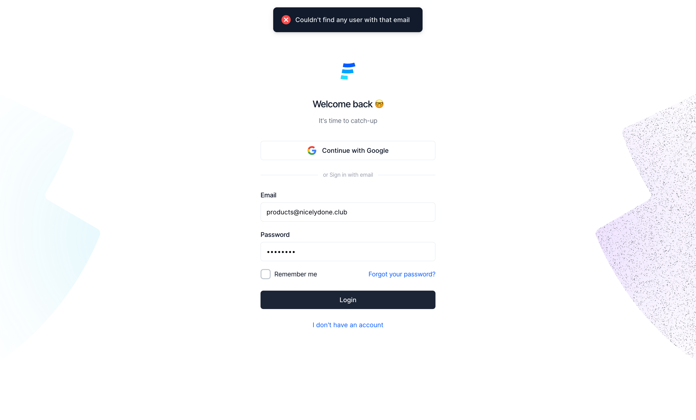 Formcarry - Welcome Back - Formcarry screen