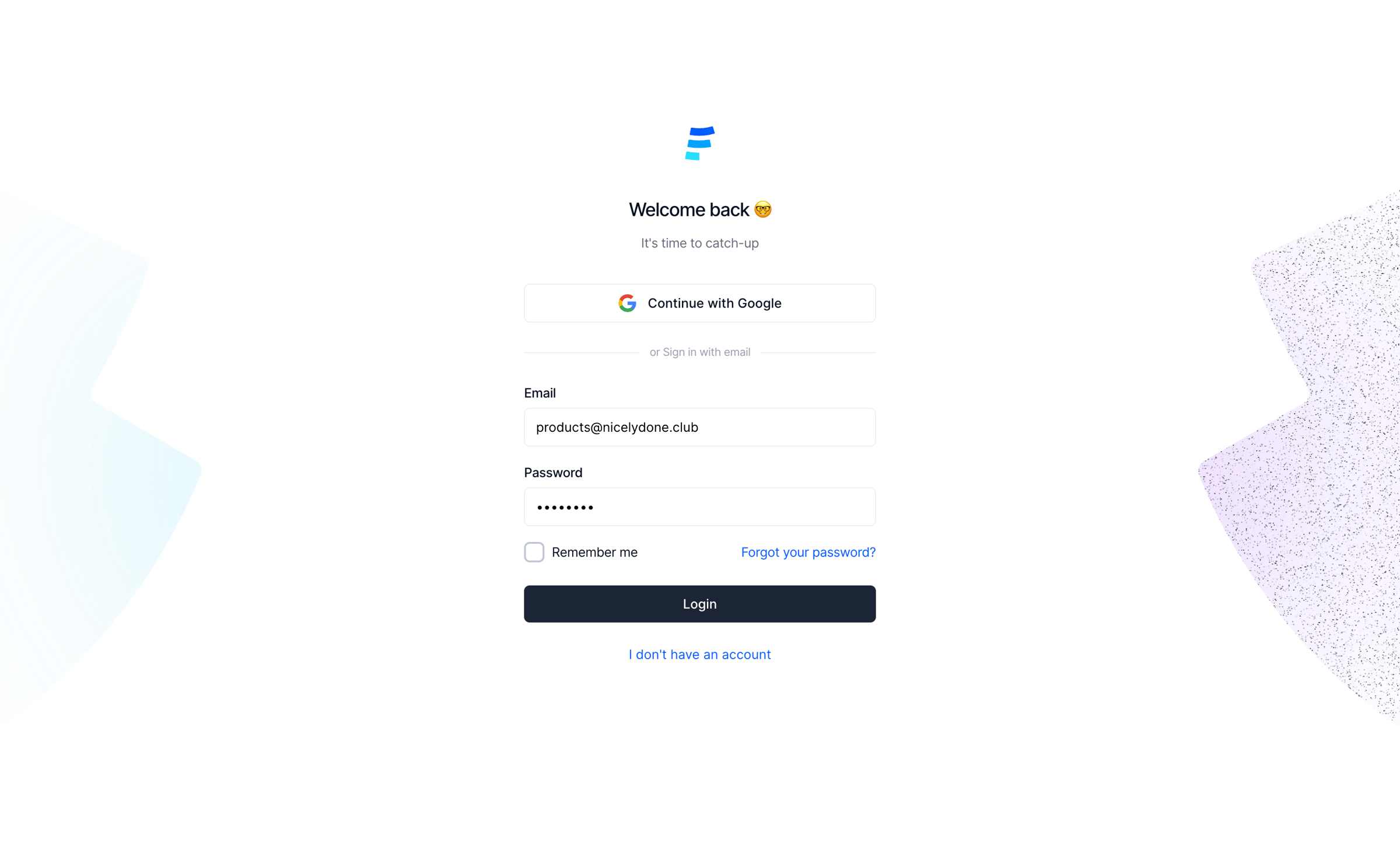 Formcarry - Welcome Back - Formcarry screen