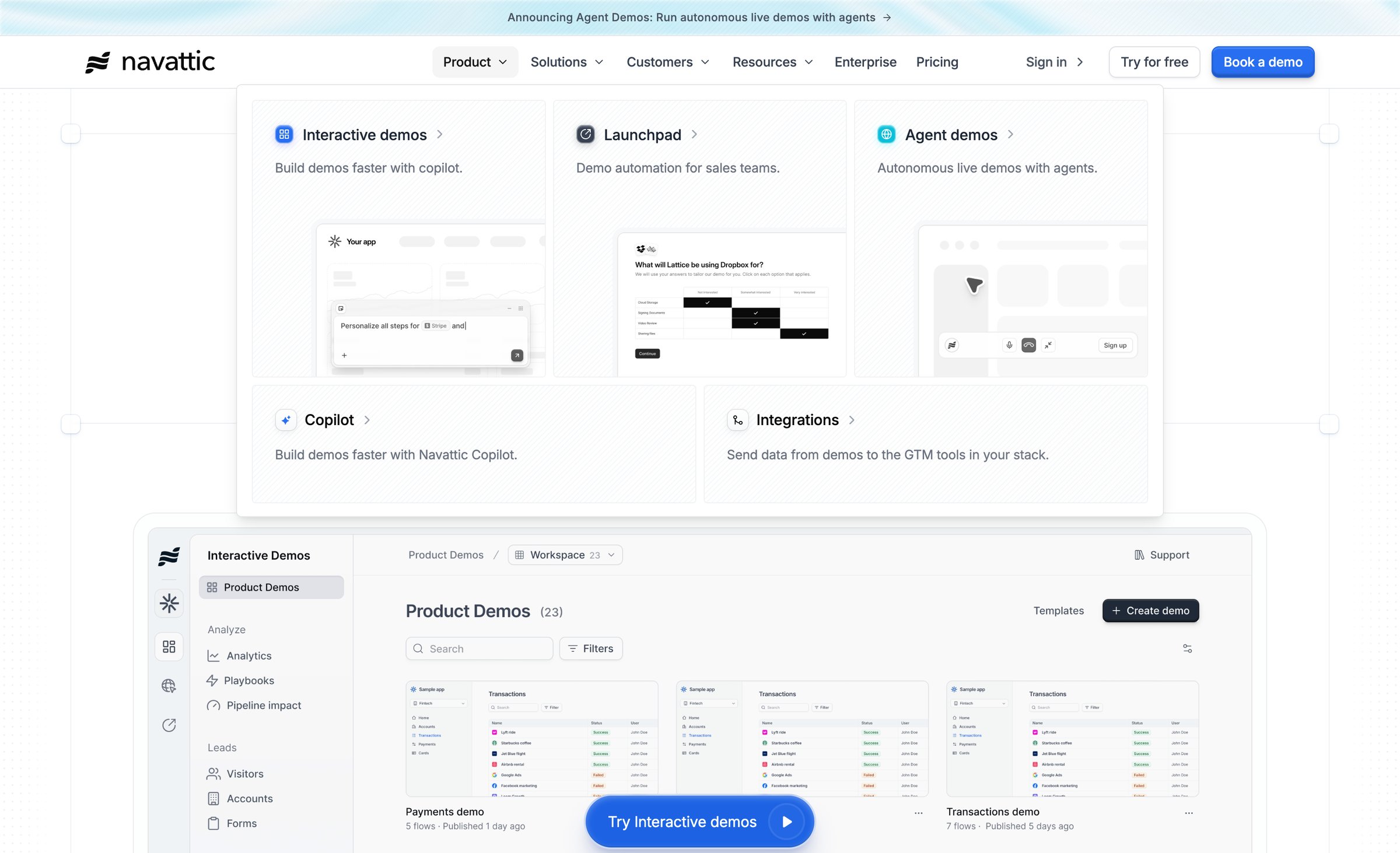Navattic - Navattic Interactive Product Demo Software screen