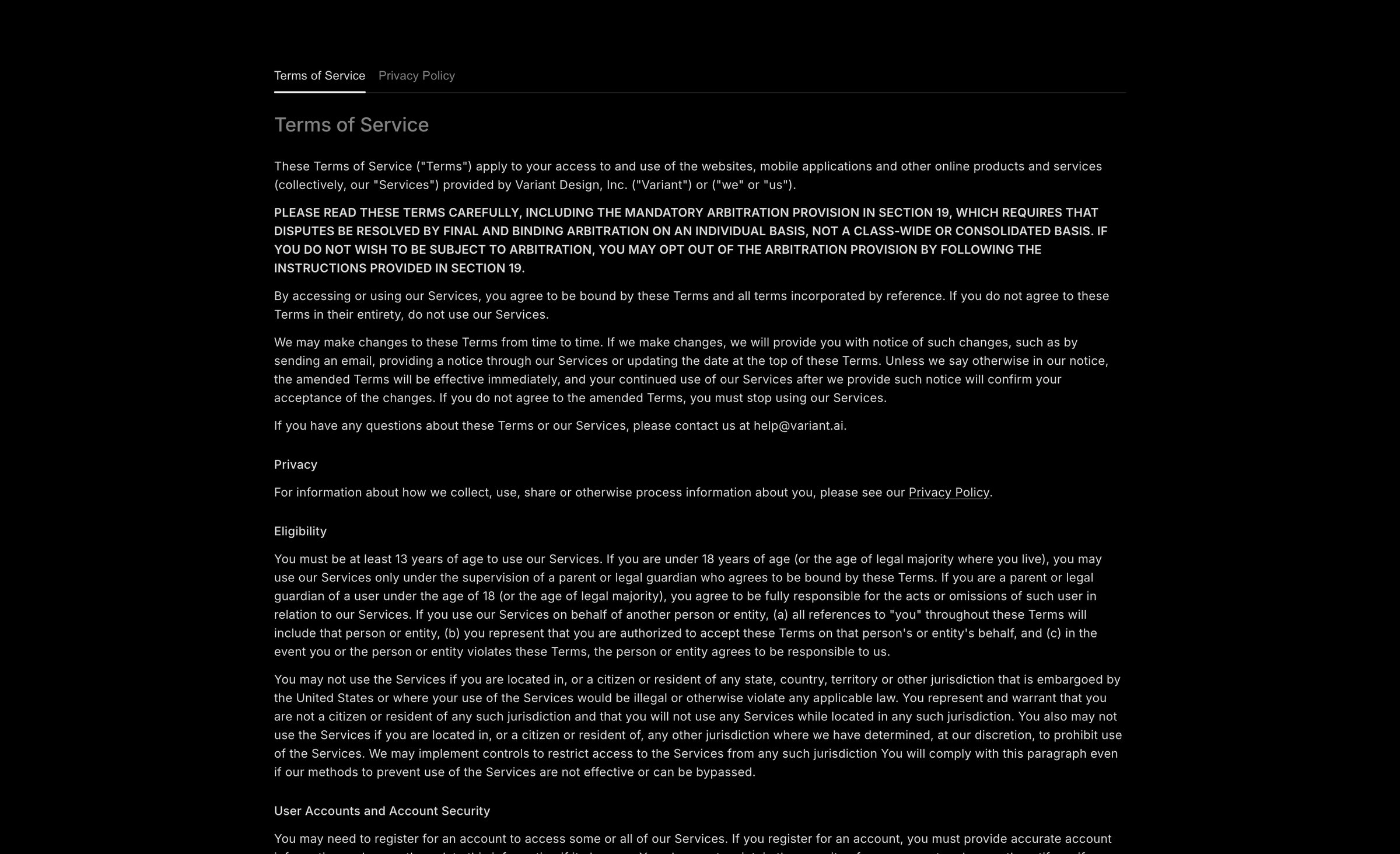 Variant - Variant – Endless designs for your ideas, just scroll screen