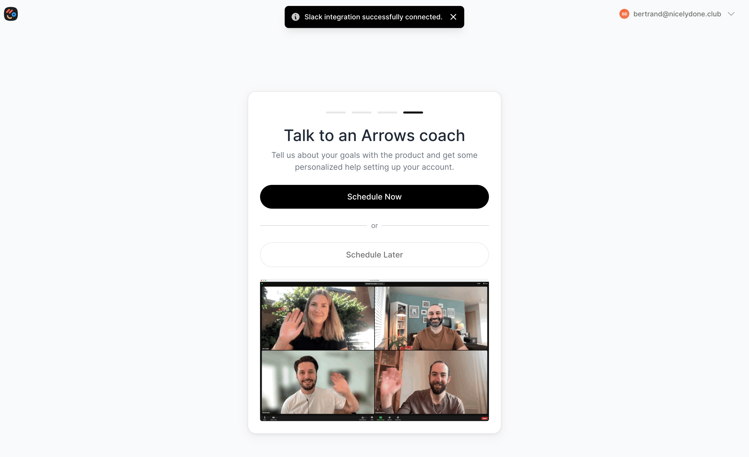 Arrows - Shared onboarding plans – Arrows.to screen