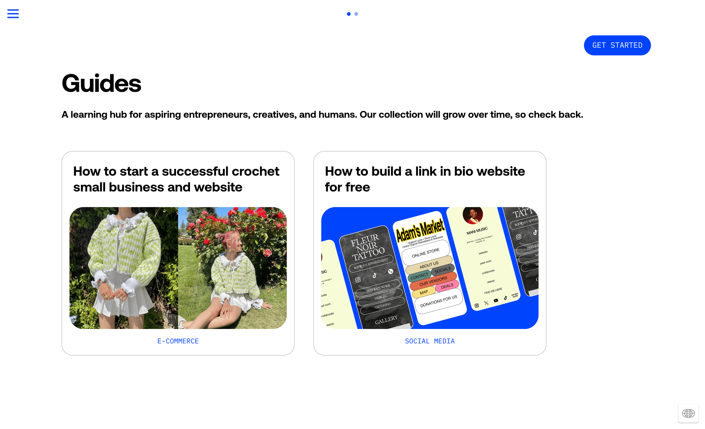 Universe - Guides - Universe Website Builder Design Custom Sites with No Code screen