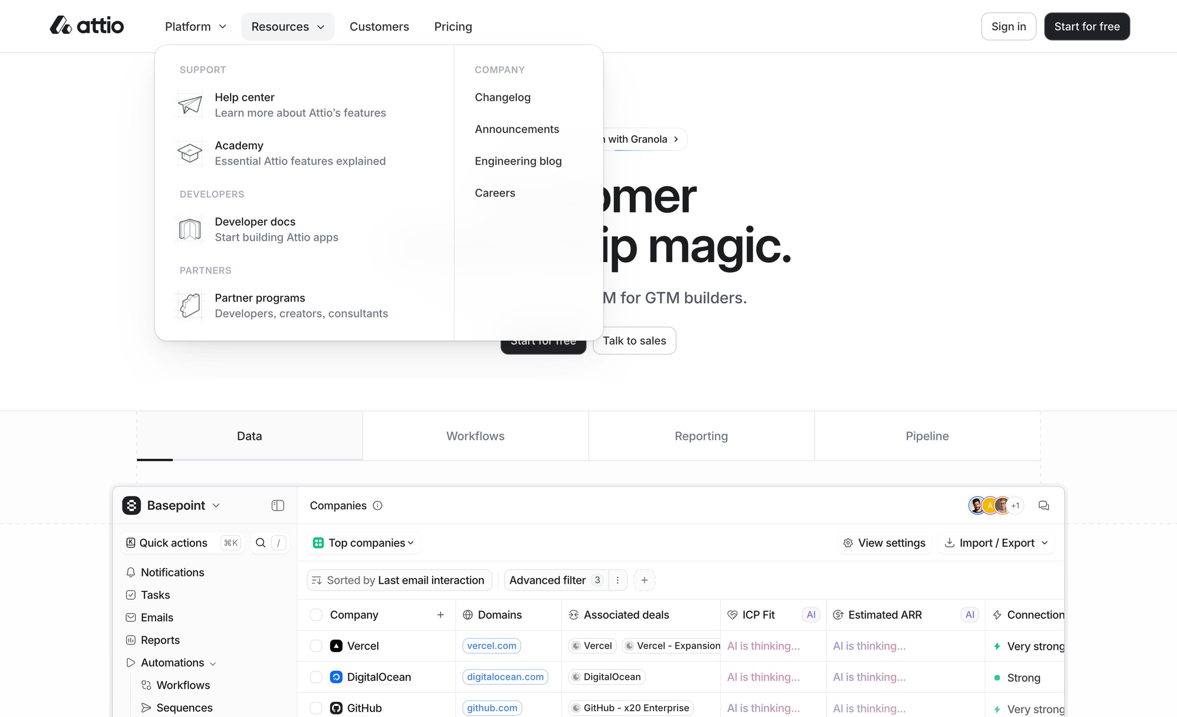 Attio - Attio The next gen of CRM screen