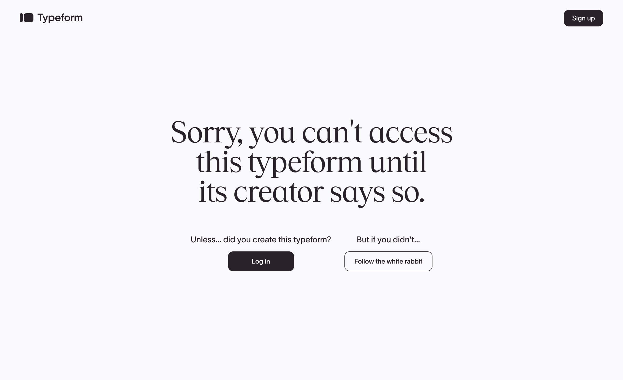 Typeform - Explore Typeform Create your own surveys, quizzes, forms screen