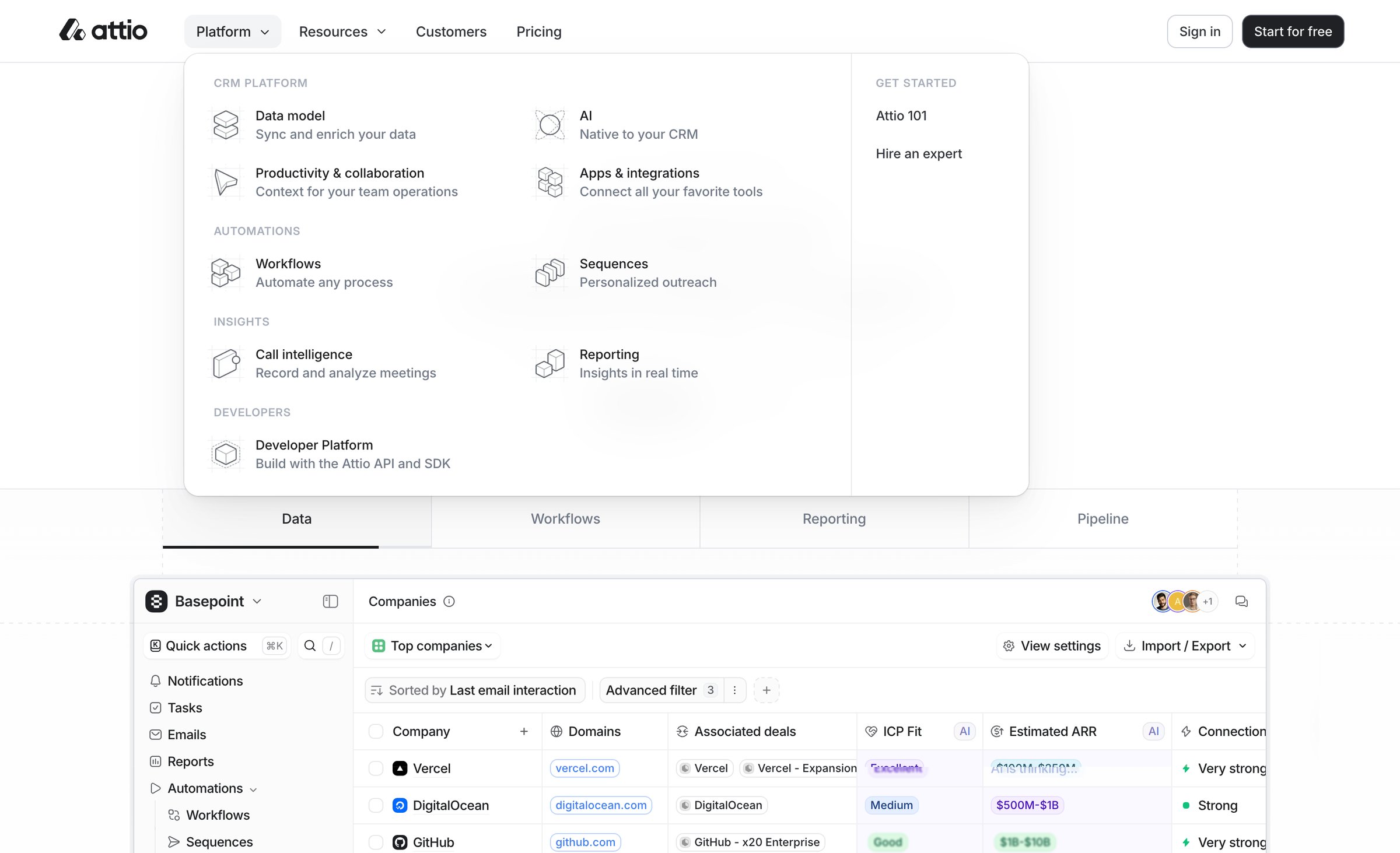 Attio - Attio The next gen of CRM screen