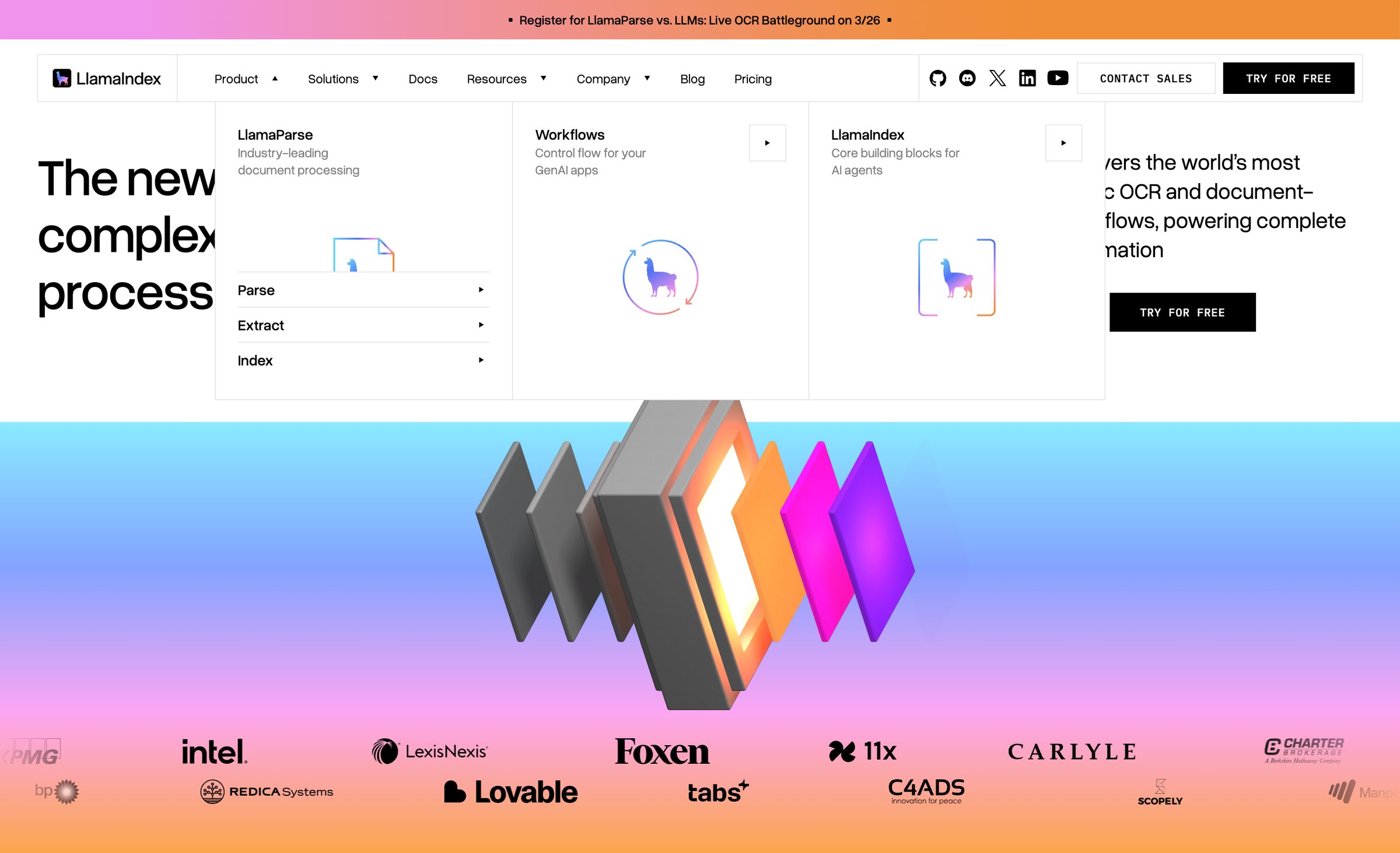 Llamaindex - LlamaIndex AI Agents for Document OCR + Workflows screen