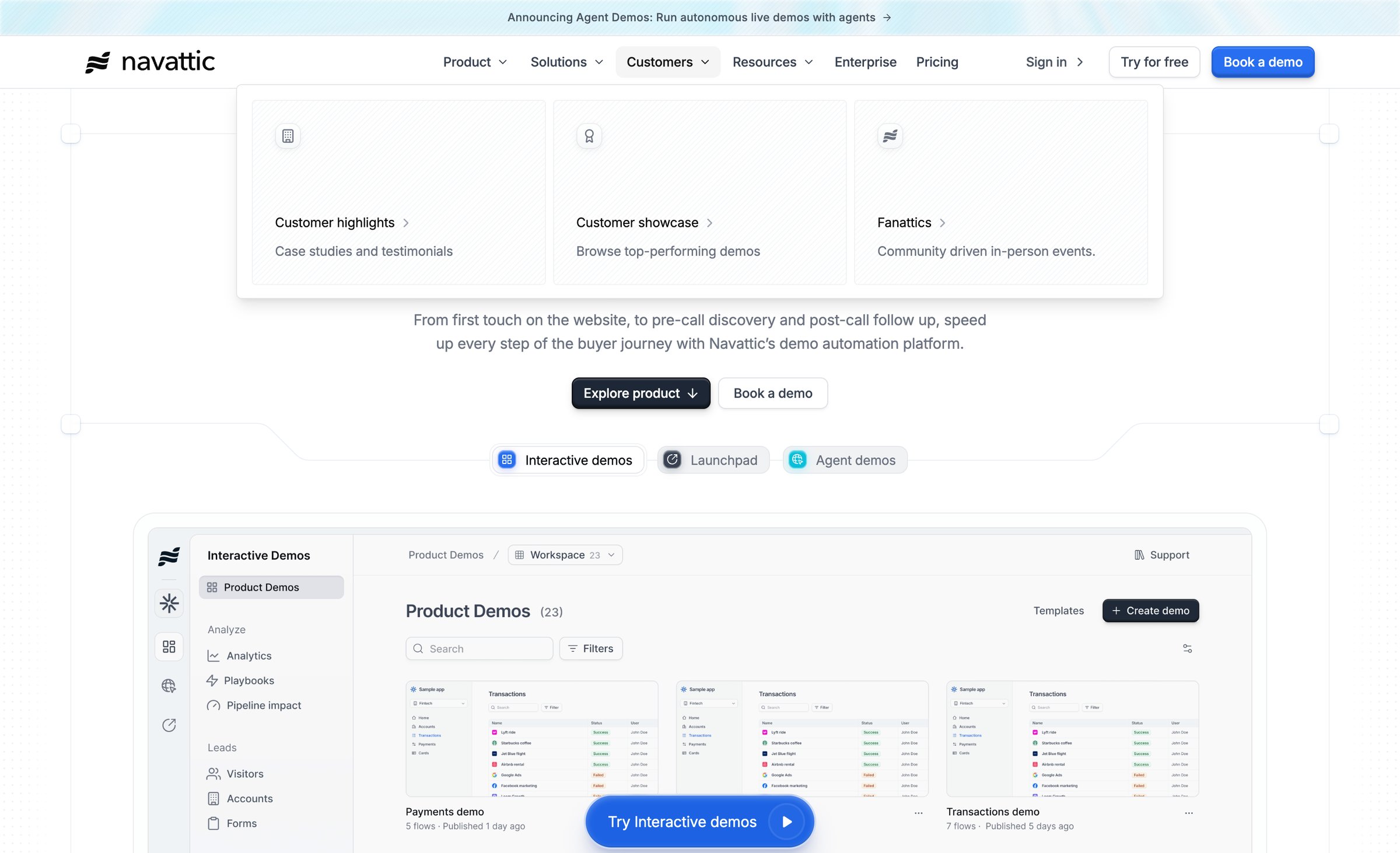 Navattic - Navattic Interactive Product Demo Software screen