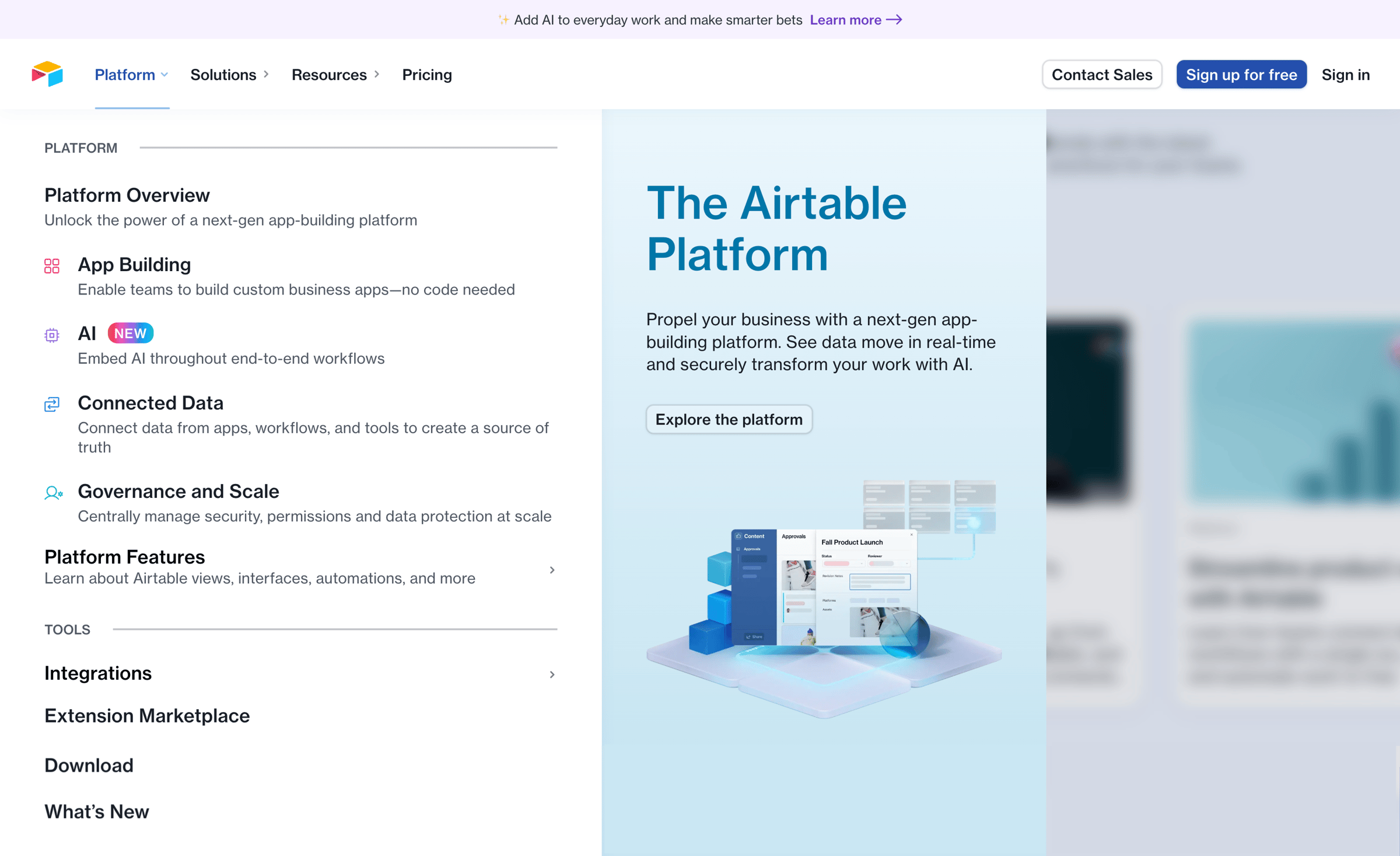 Airtable - The platform to build next‒gen apps | Airtable screen