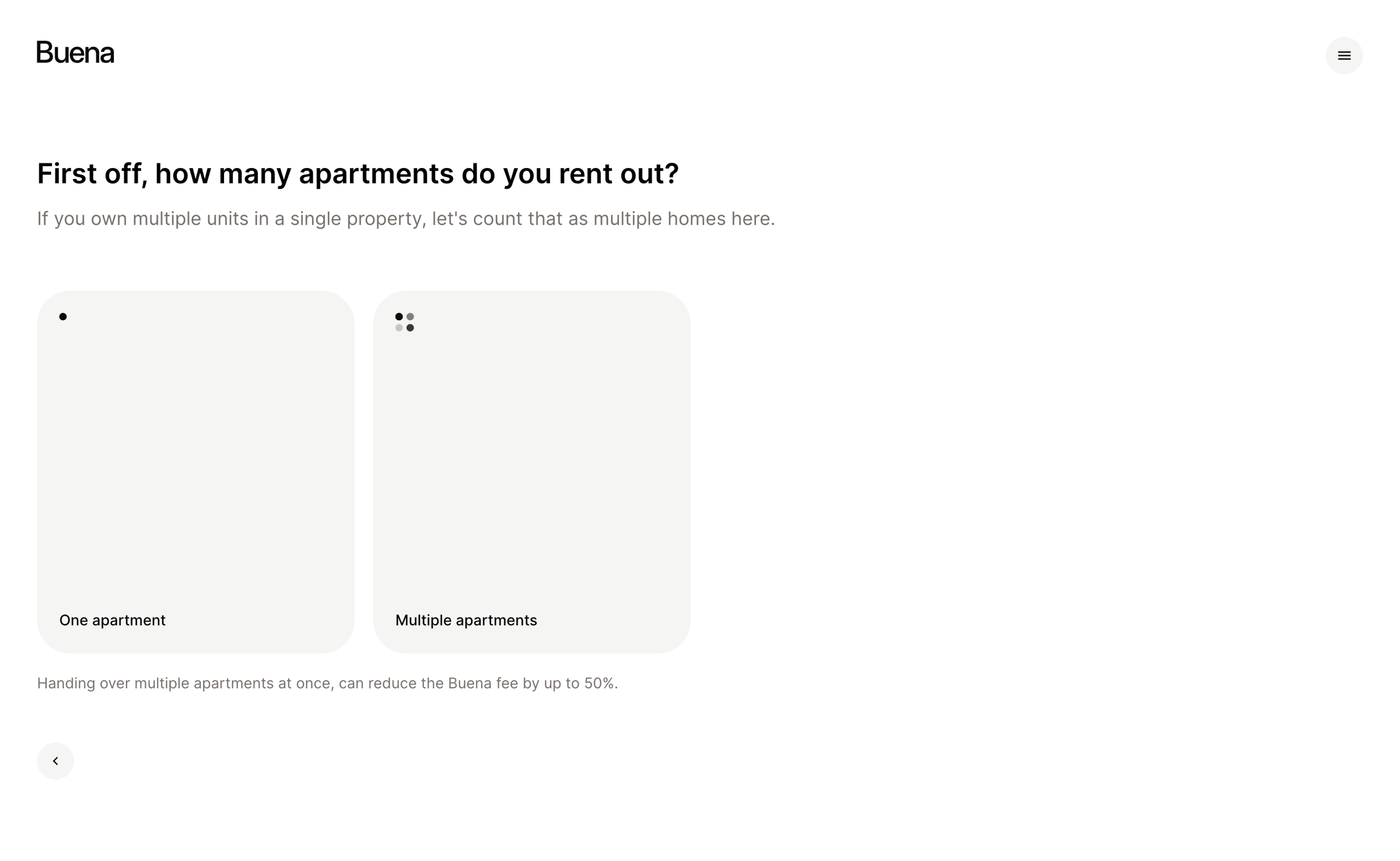 Buena - First off, how many apartments do you rent out screen