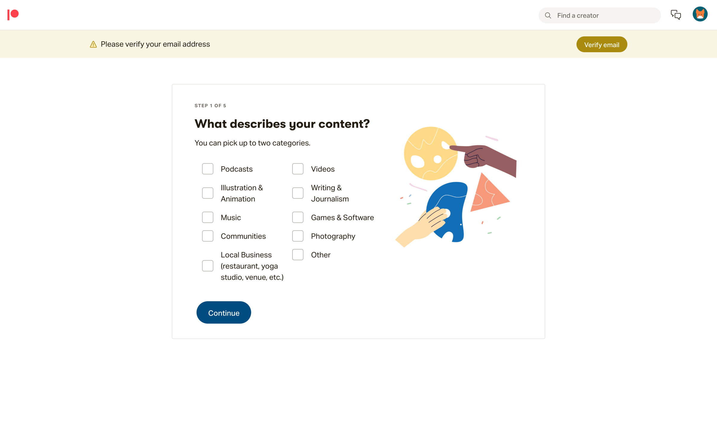 Patreon - Create on Patreon | Patreon screen