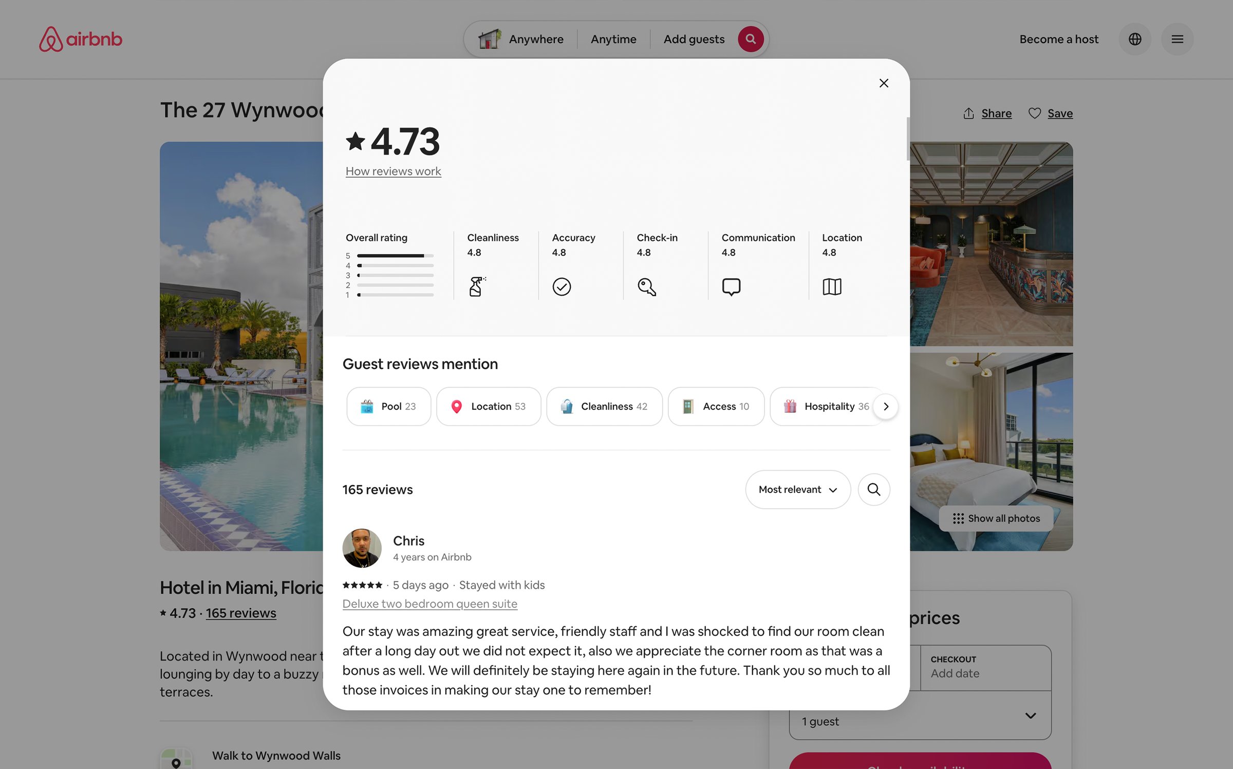 Airbnb - The 27 Wynwood - Hotels for Rent in Miami, Florida, United States - Airbnb screen