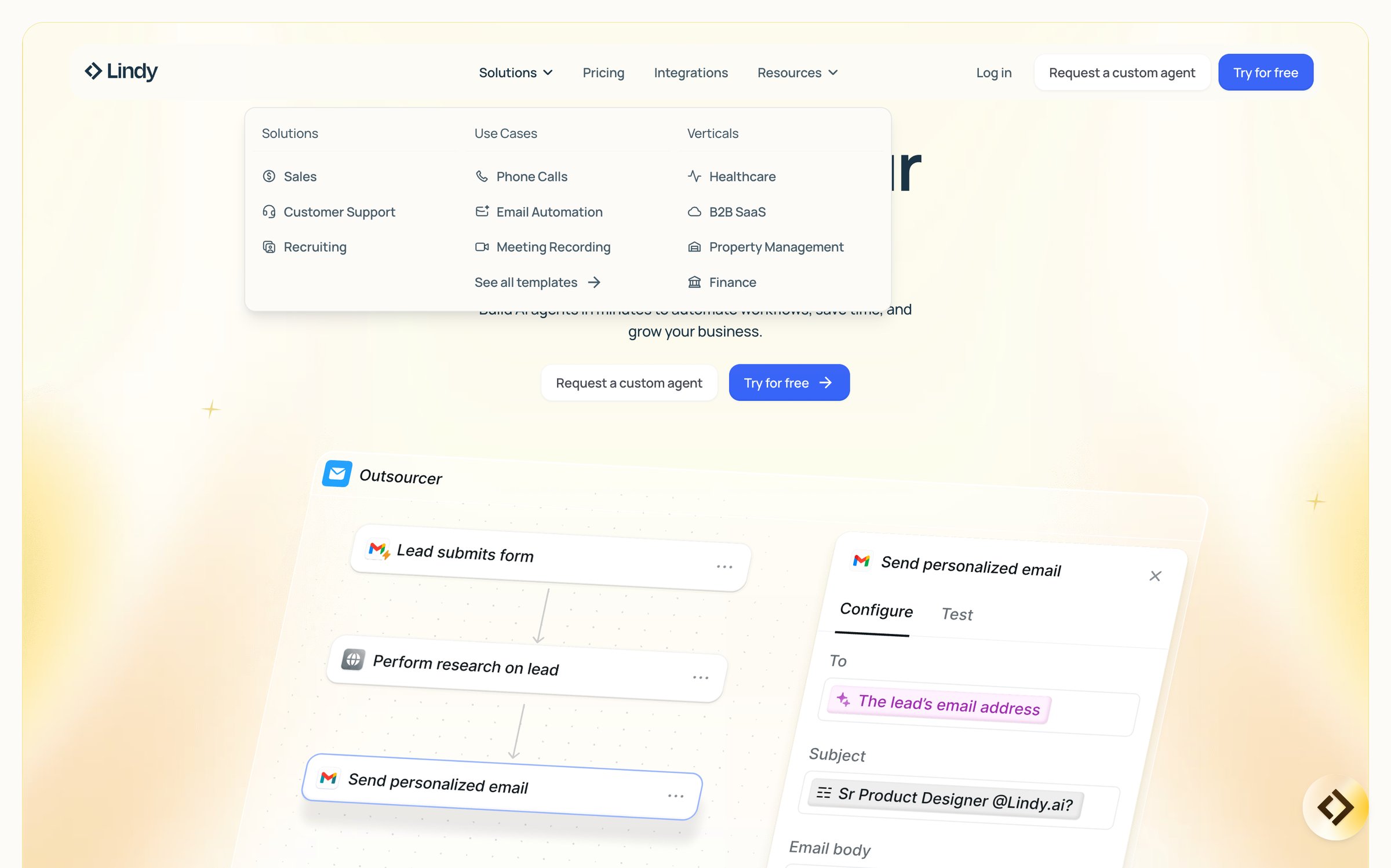 Lindy - Lindy — Meet Your AI Assistant screen