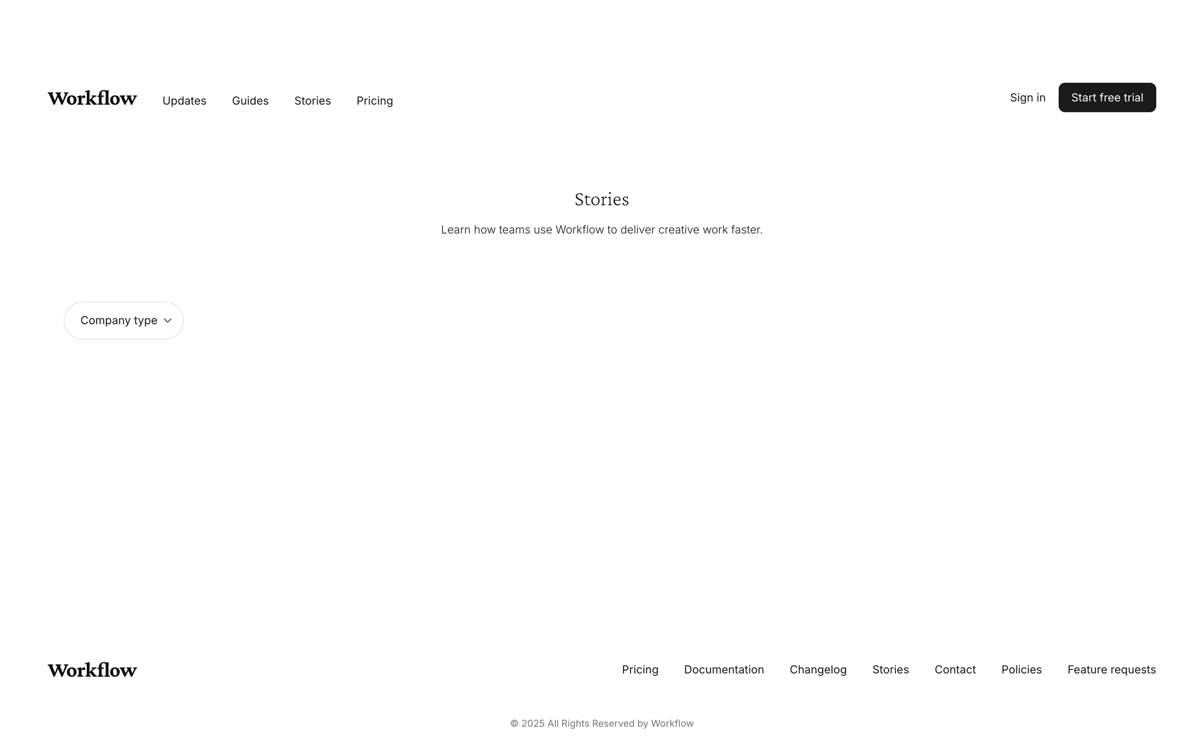 Workflow - Workflow – Stories screen