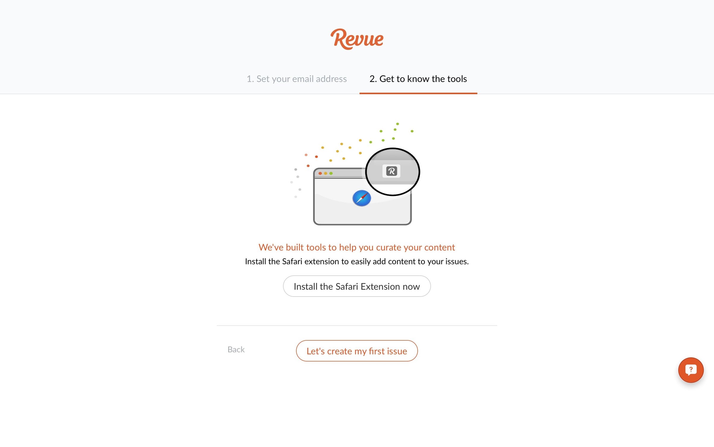 Revue - Onboarding screen
