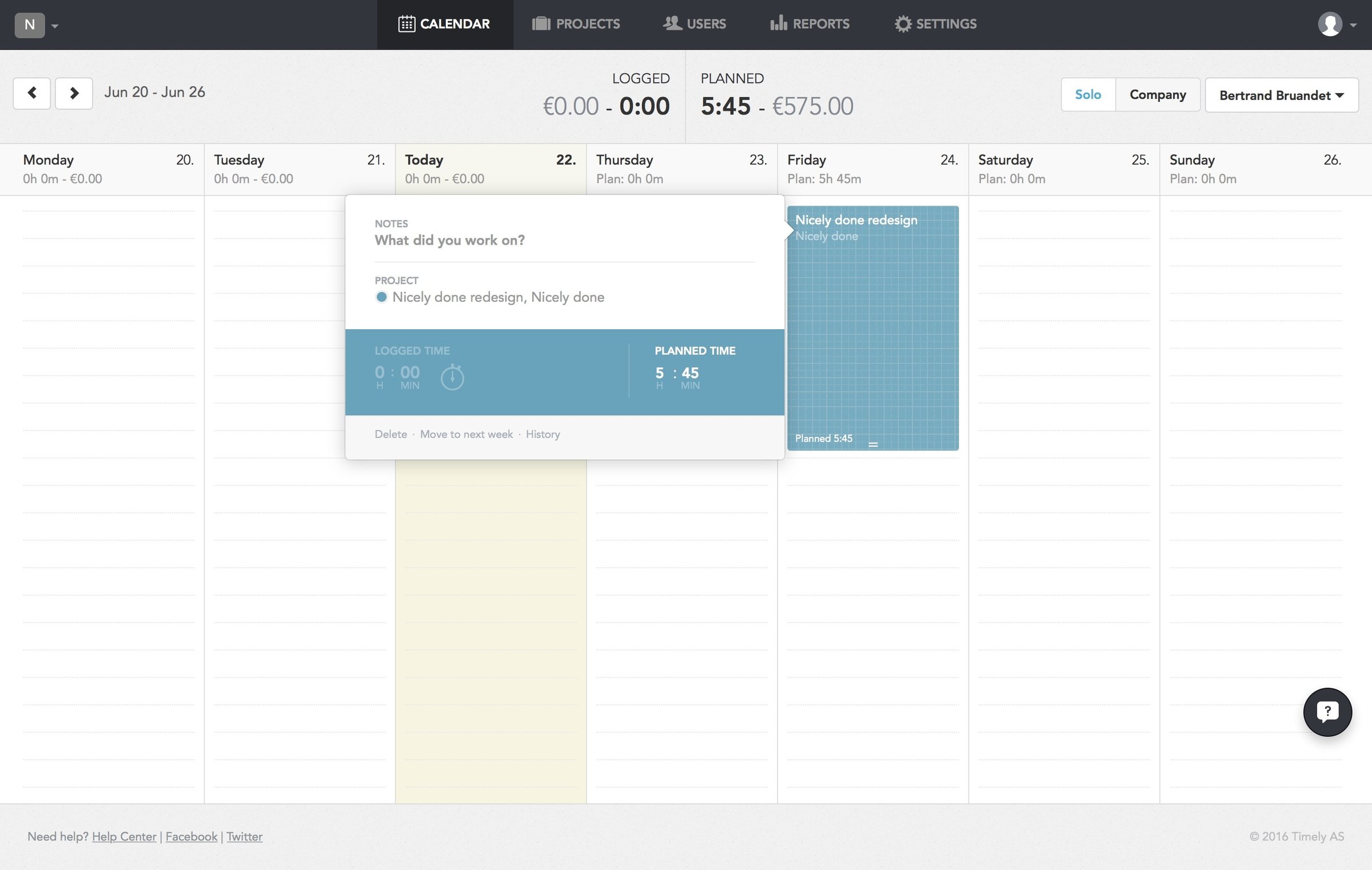 Popover from Timely