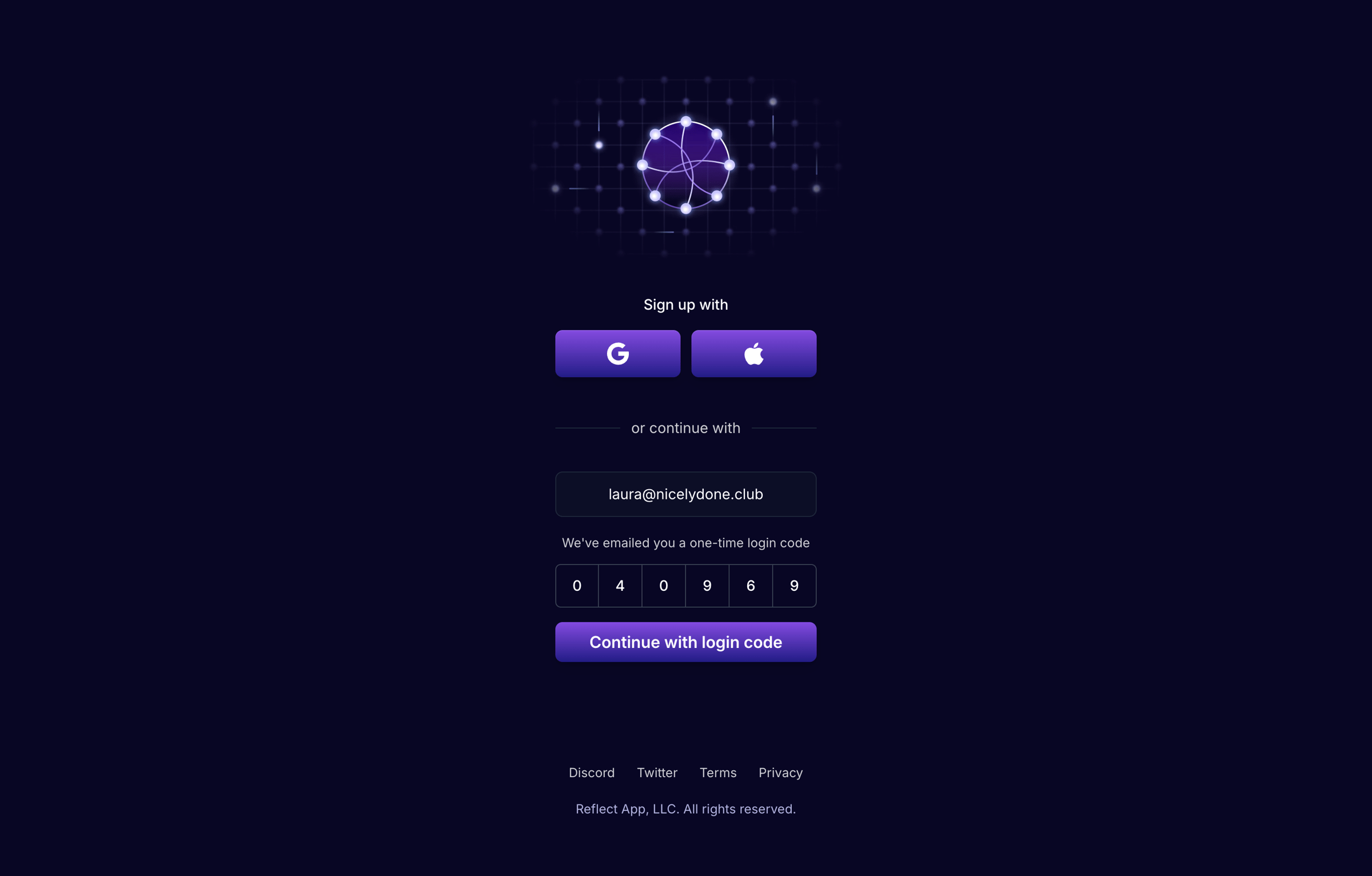 Reflect screen