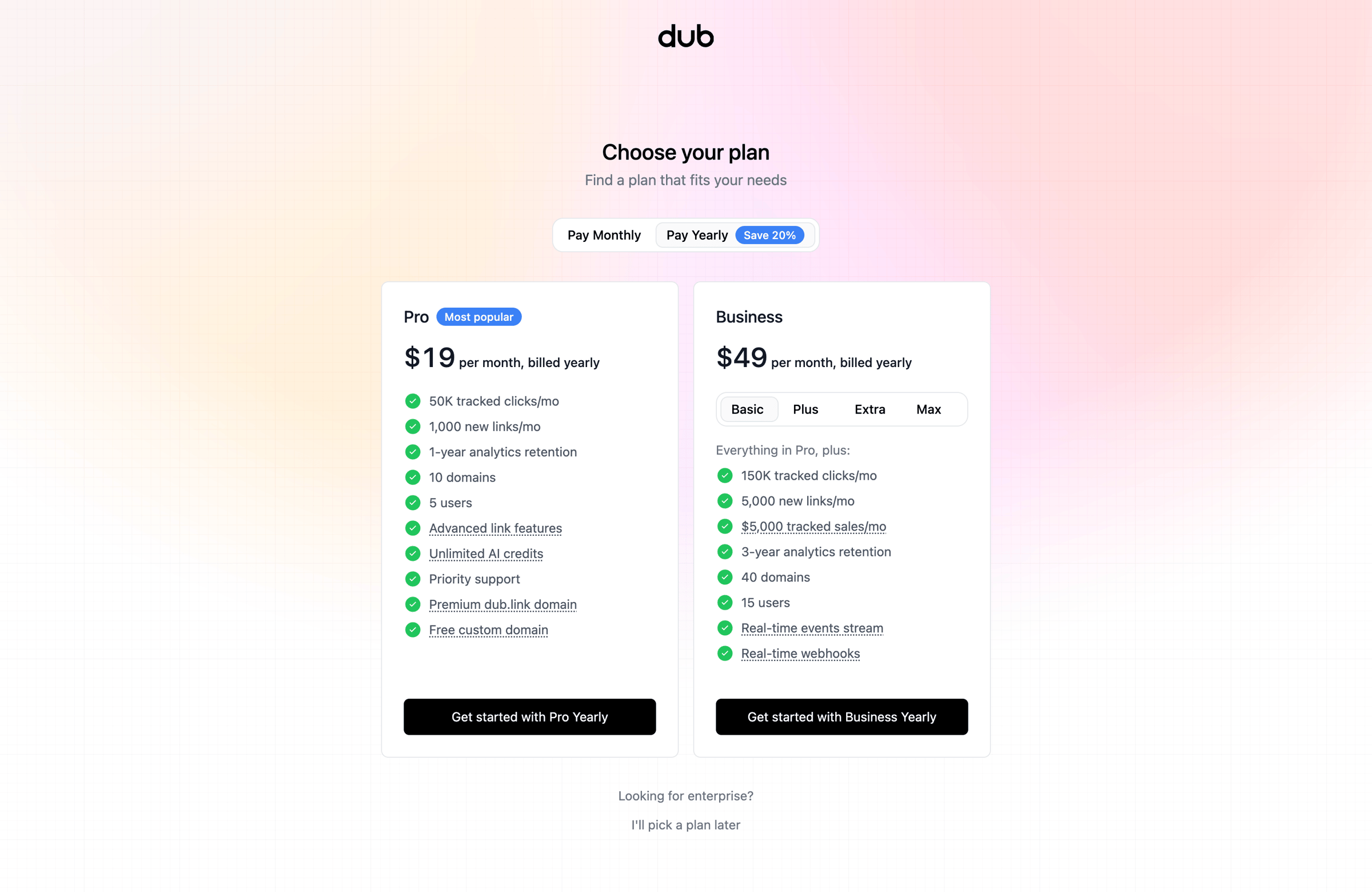 Dub - Dub.co - Link Management for Modern Marketing Teams screen