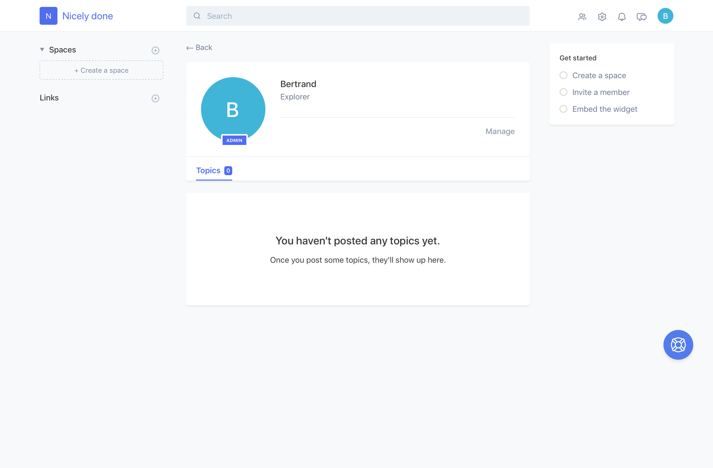 Circle - Profile screen