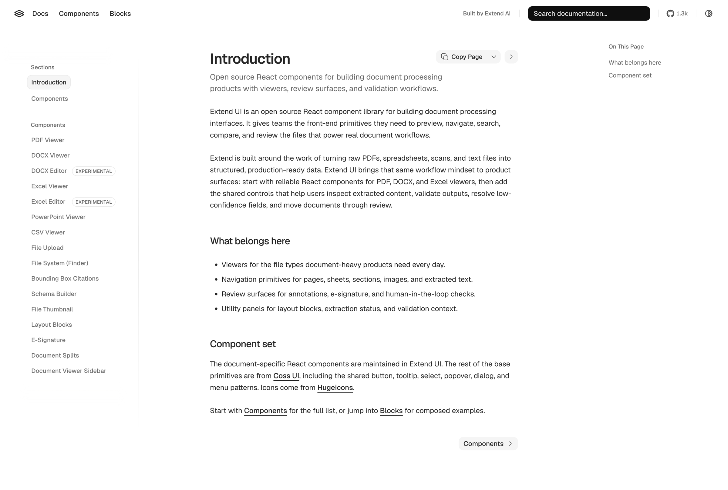 Extend - Introduction - Extend UI screen
