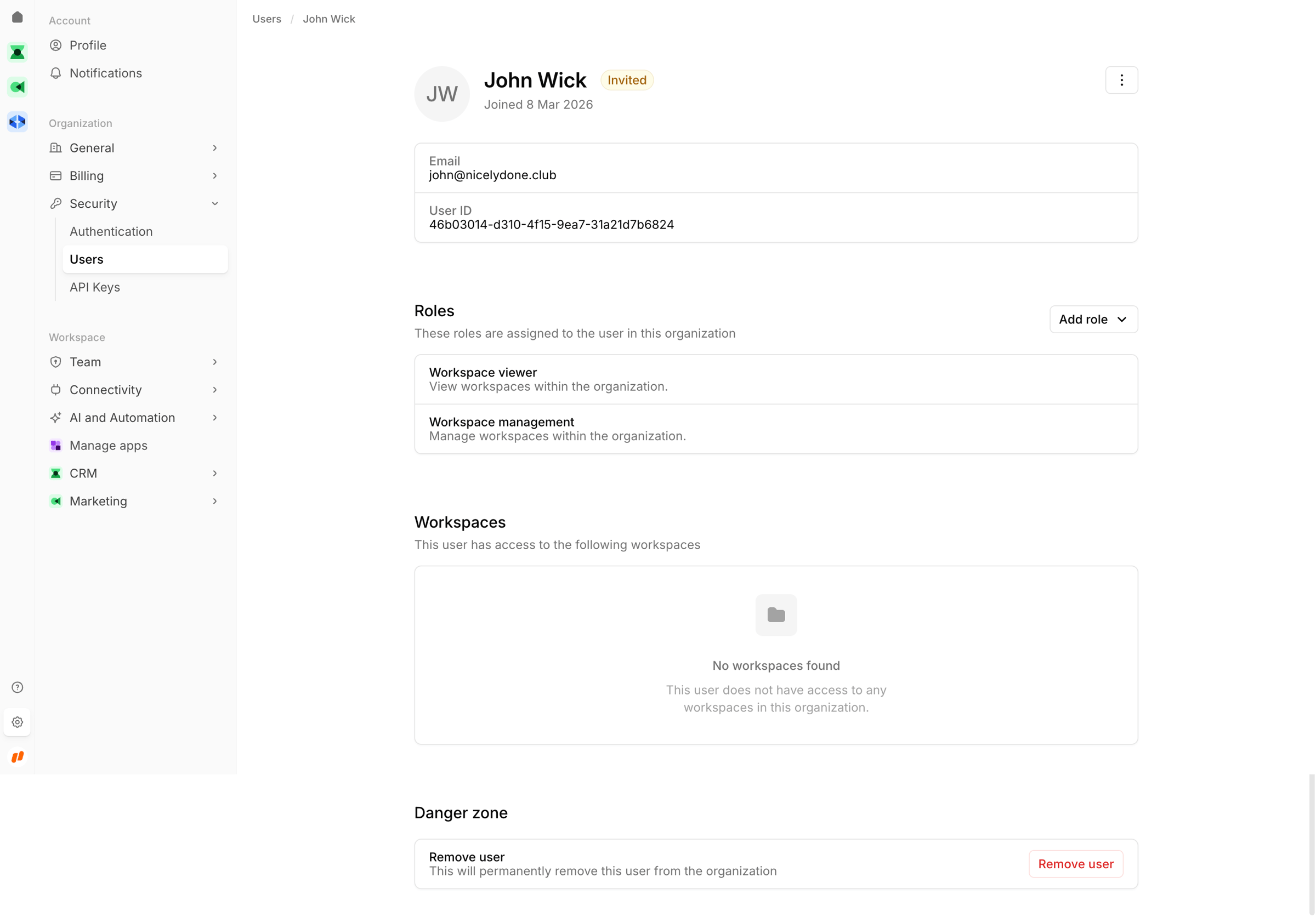 Bird - John Wick | Users | Bird screen