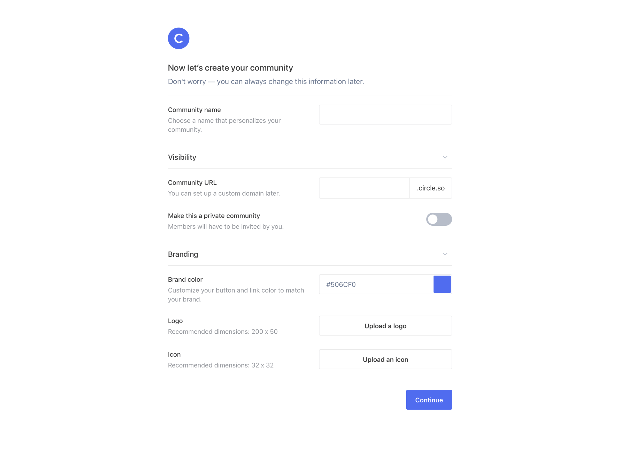 Circle - Onboarding screen