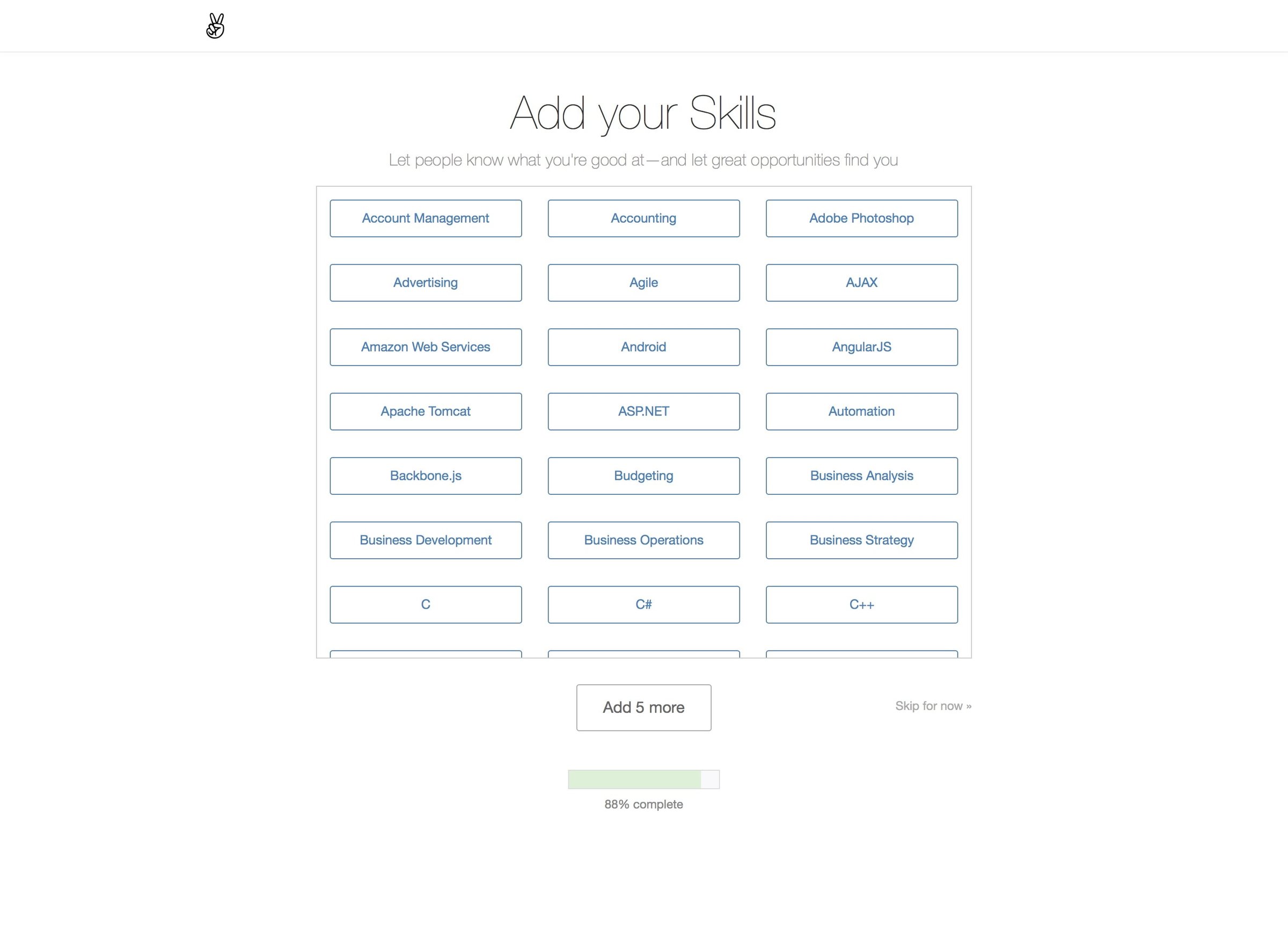 AngelList Talent - Onboarding screen