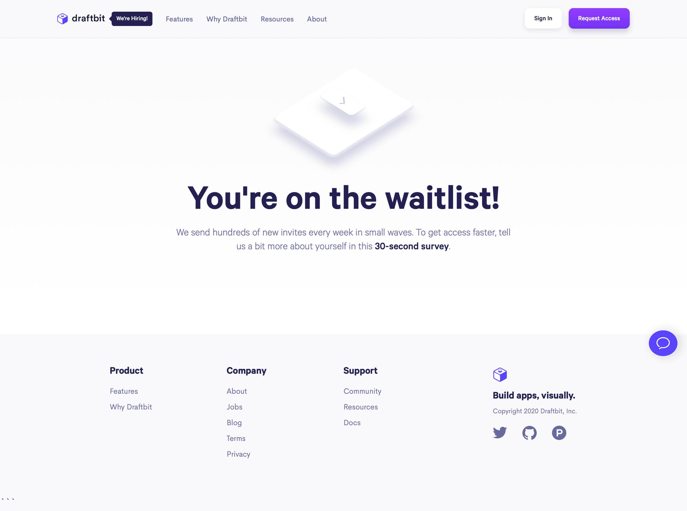 Draftbit - Sign up screen