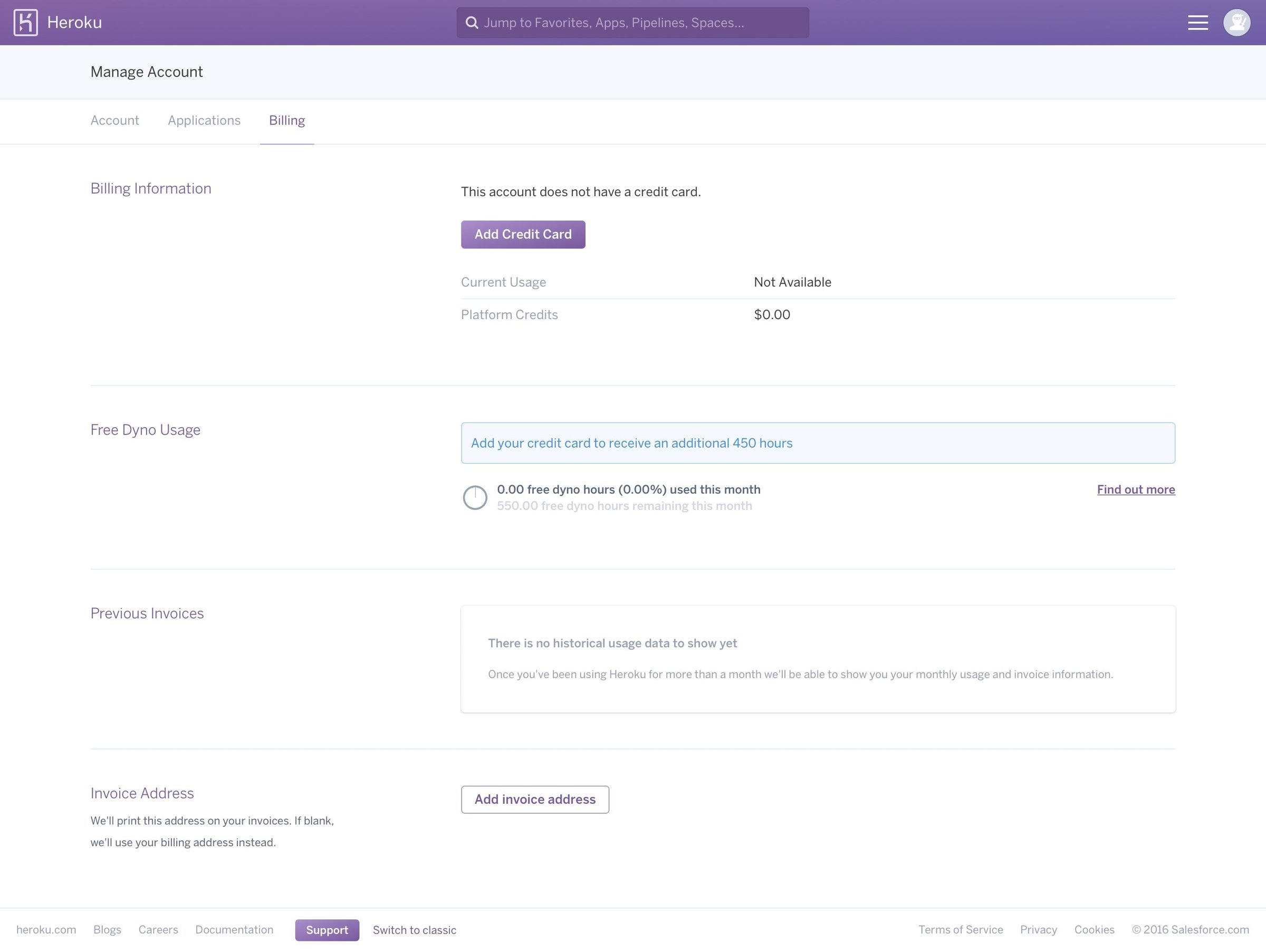 Settings from Heroku