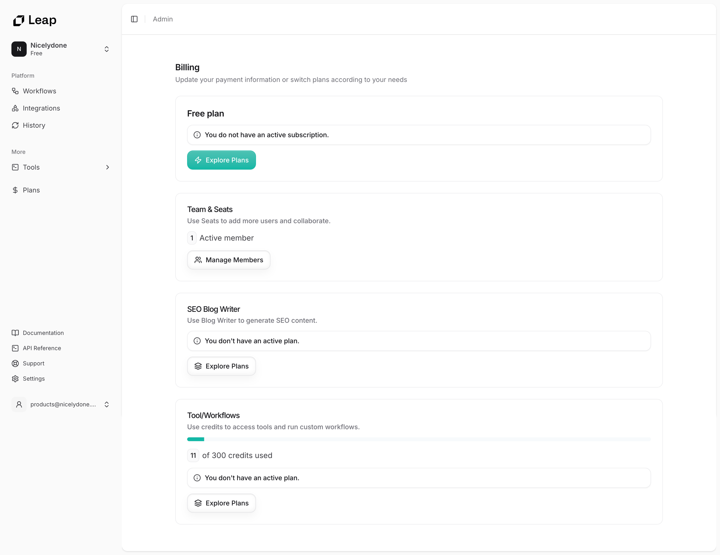 Leap - Leap AI | Automate any workflow with AI screen